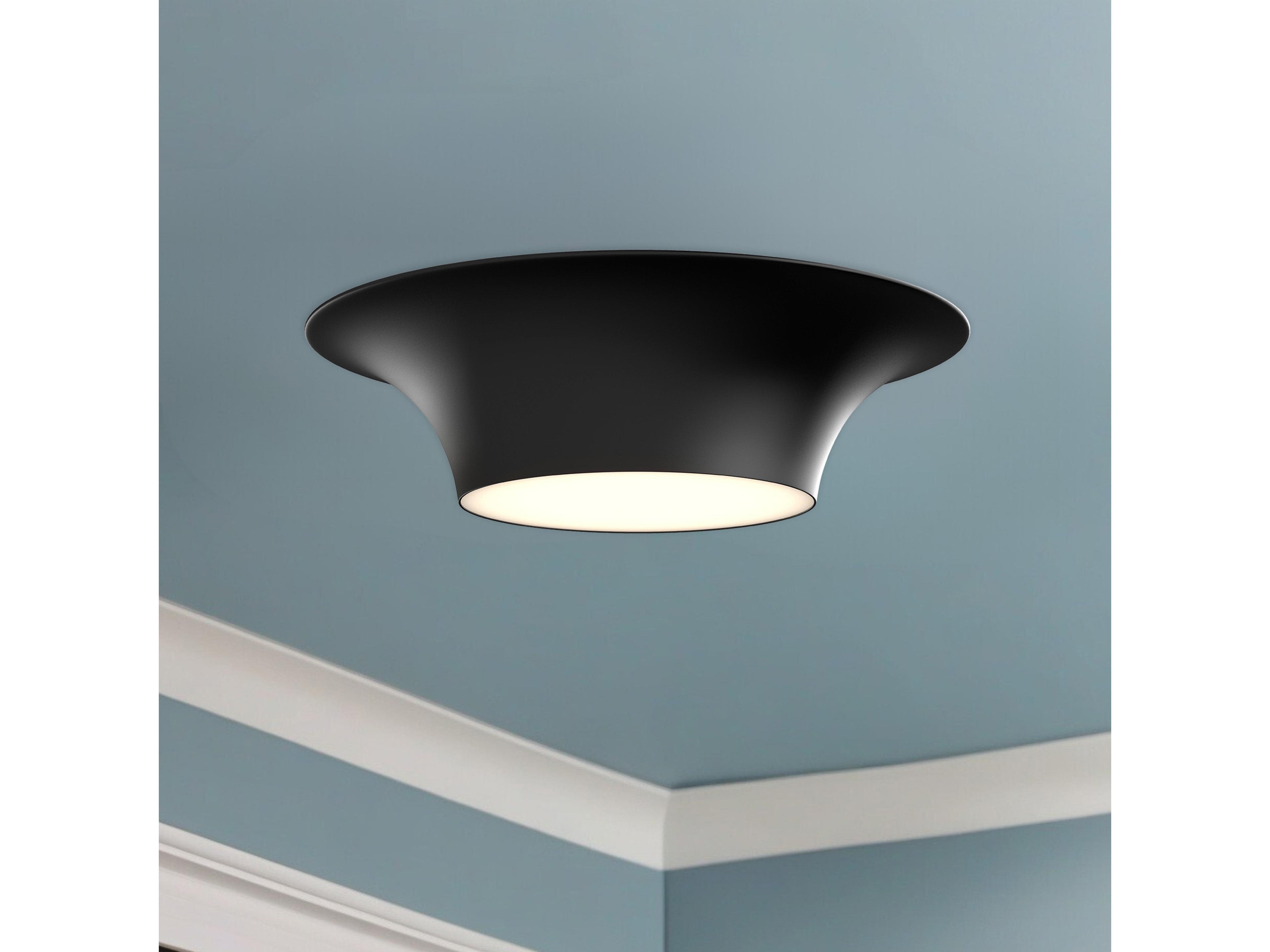 Alora Mood Emiko 2-Light Matte Black Flush Mount