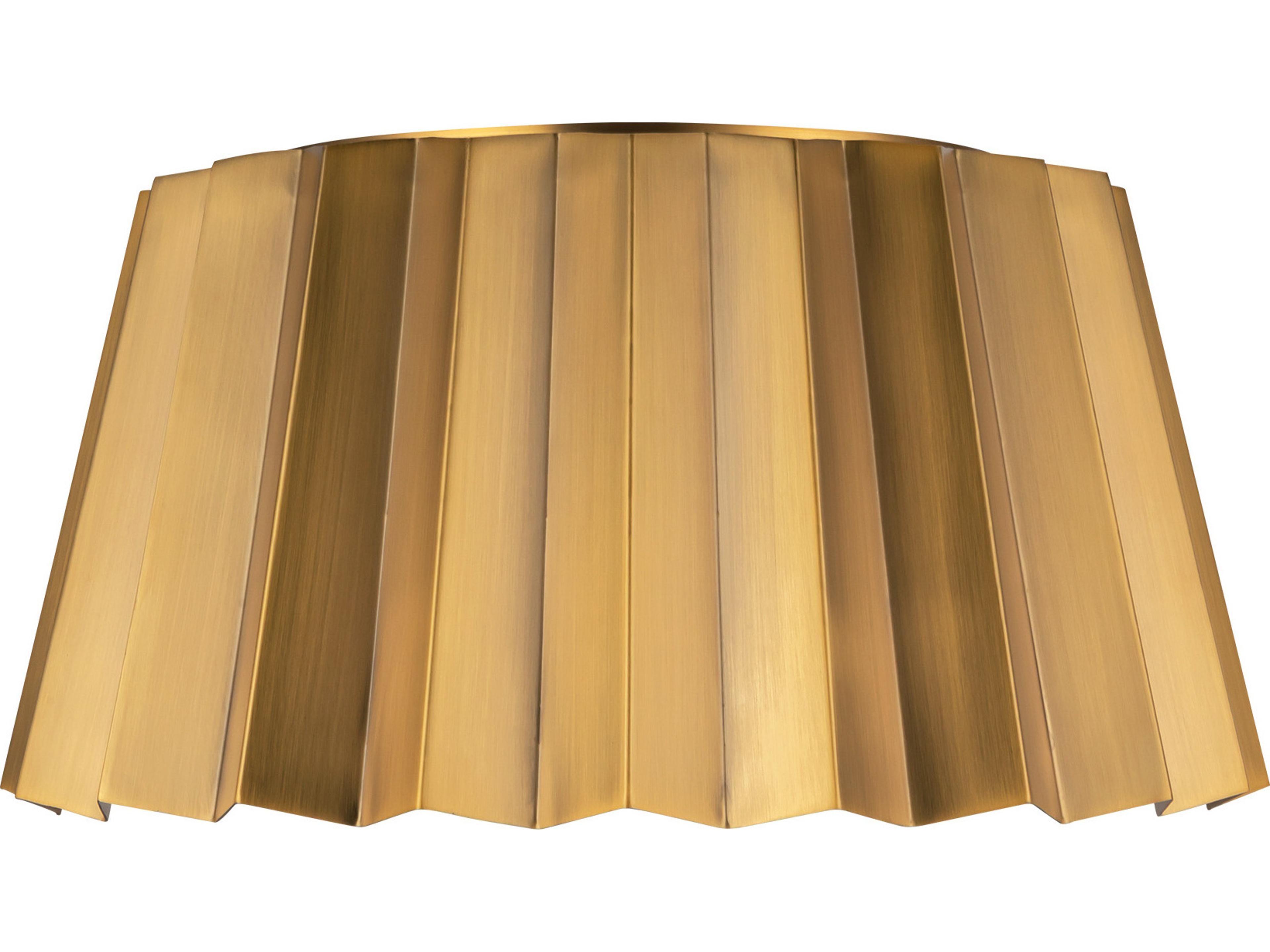 Alora Mood Plisse 2-Light Aged Gold Flush Mount