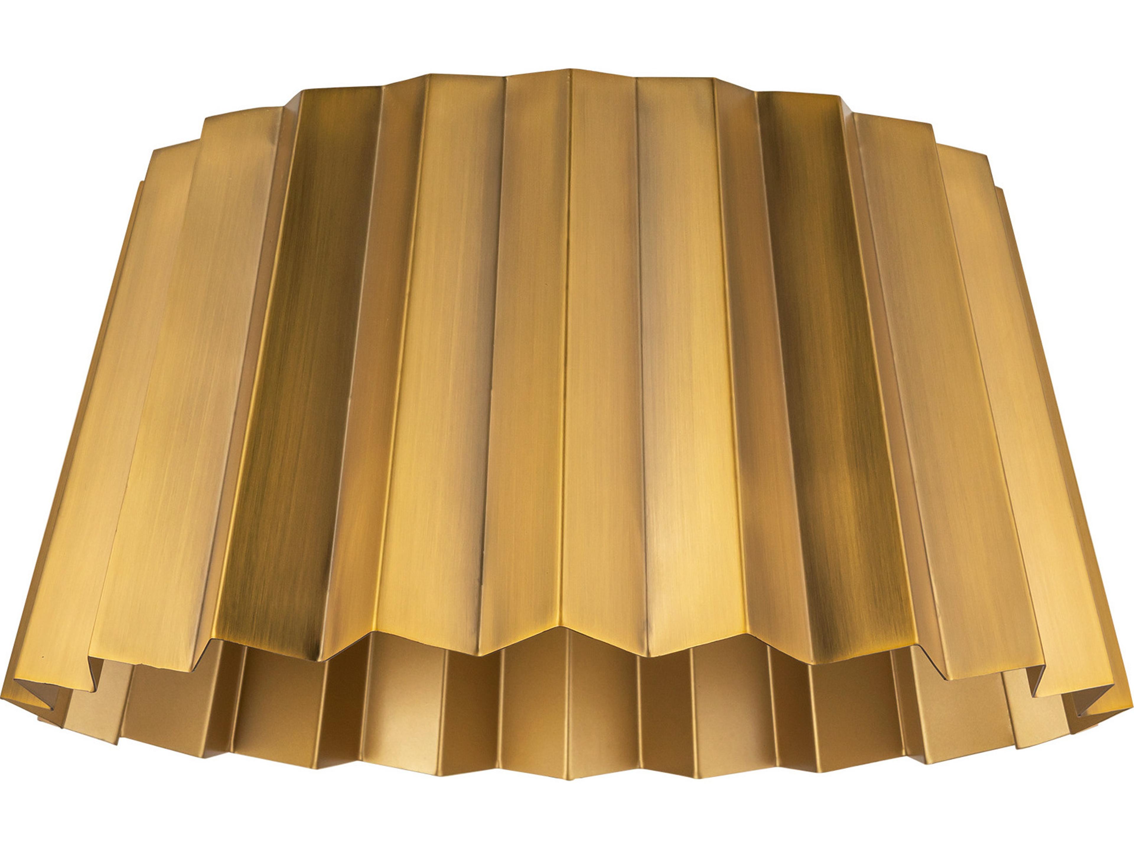 Alora Mood Plisse 2-Light Aged Gold Flush Mount