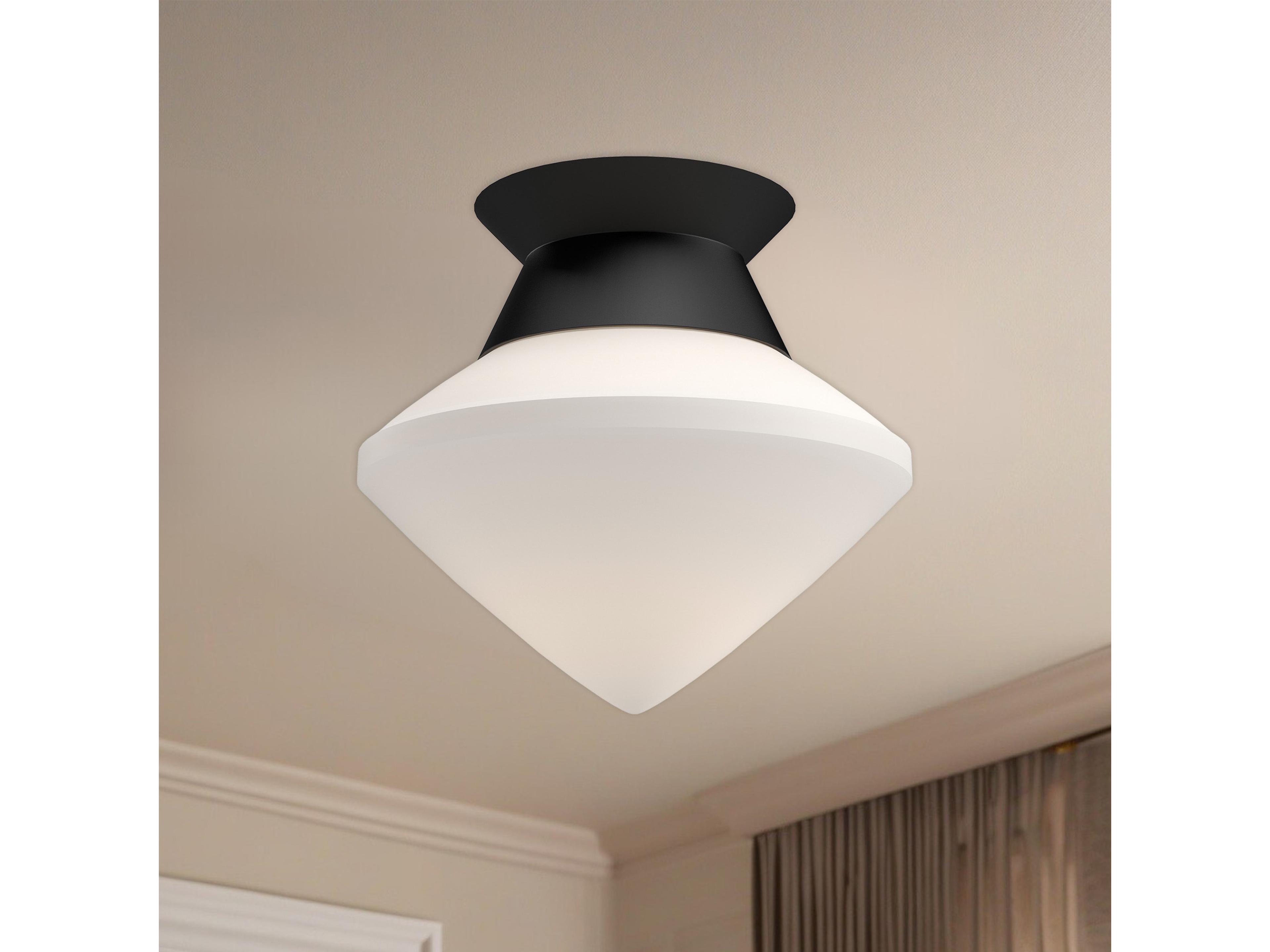 Alora Mood Nora 1-Light Matte Black Flush Mount