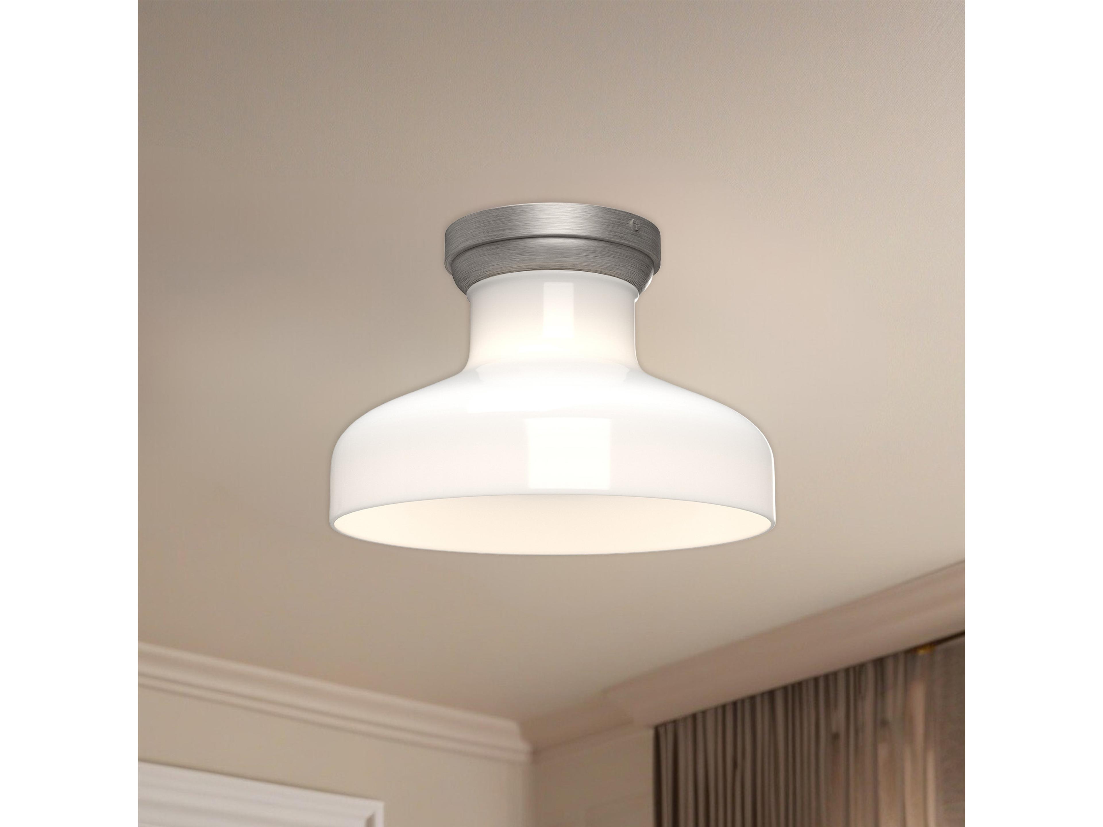 Alora Mood Westlake 1-Light Brushed Nickel Flush Mount