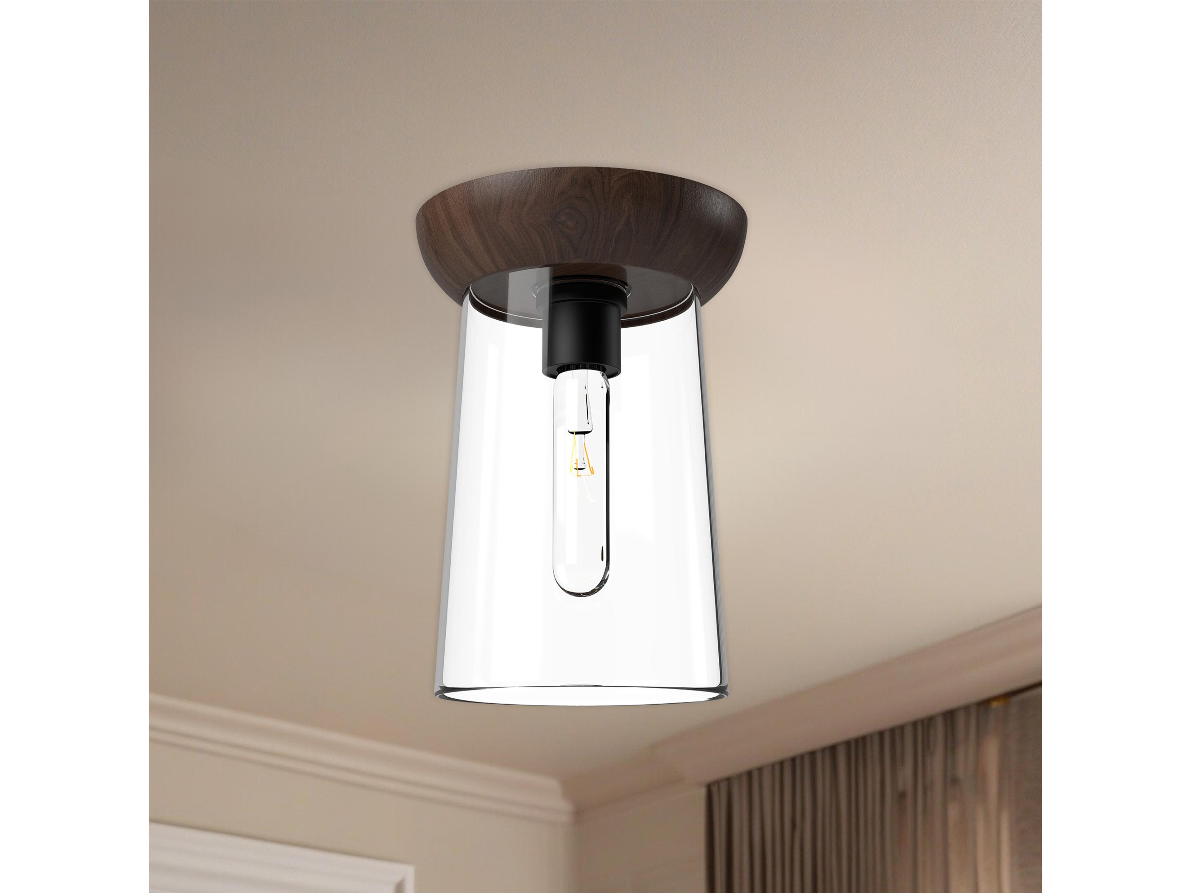 Alora Mood Emil 1-Light Matte Black Flush Mount