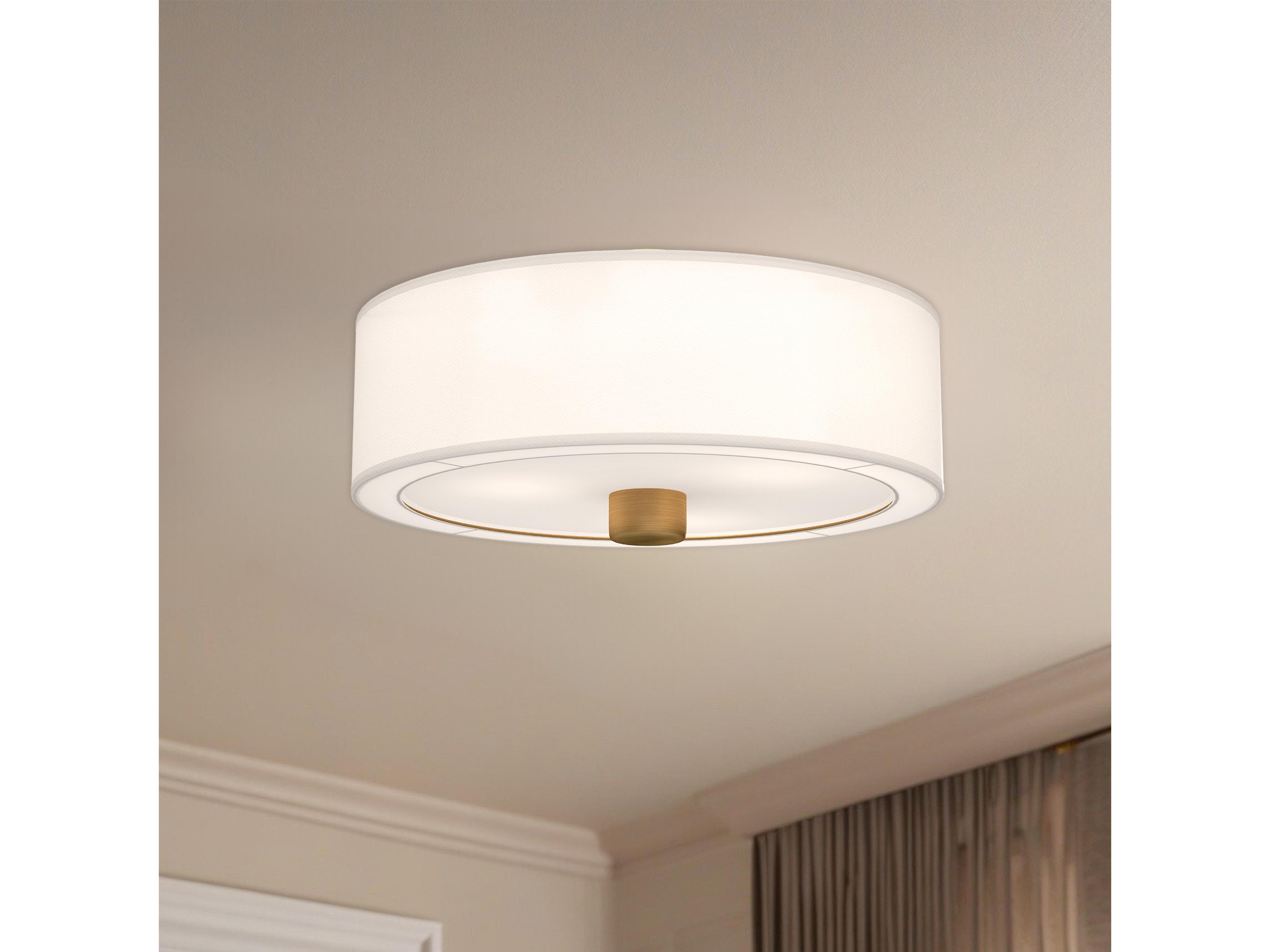 Alora Mood Theo 3-Light Aged Gold Flush Mount