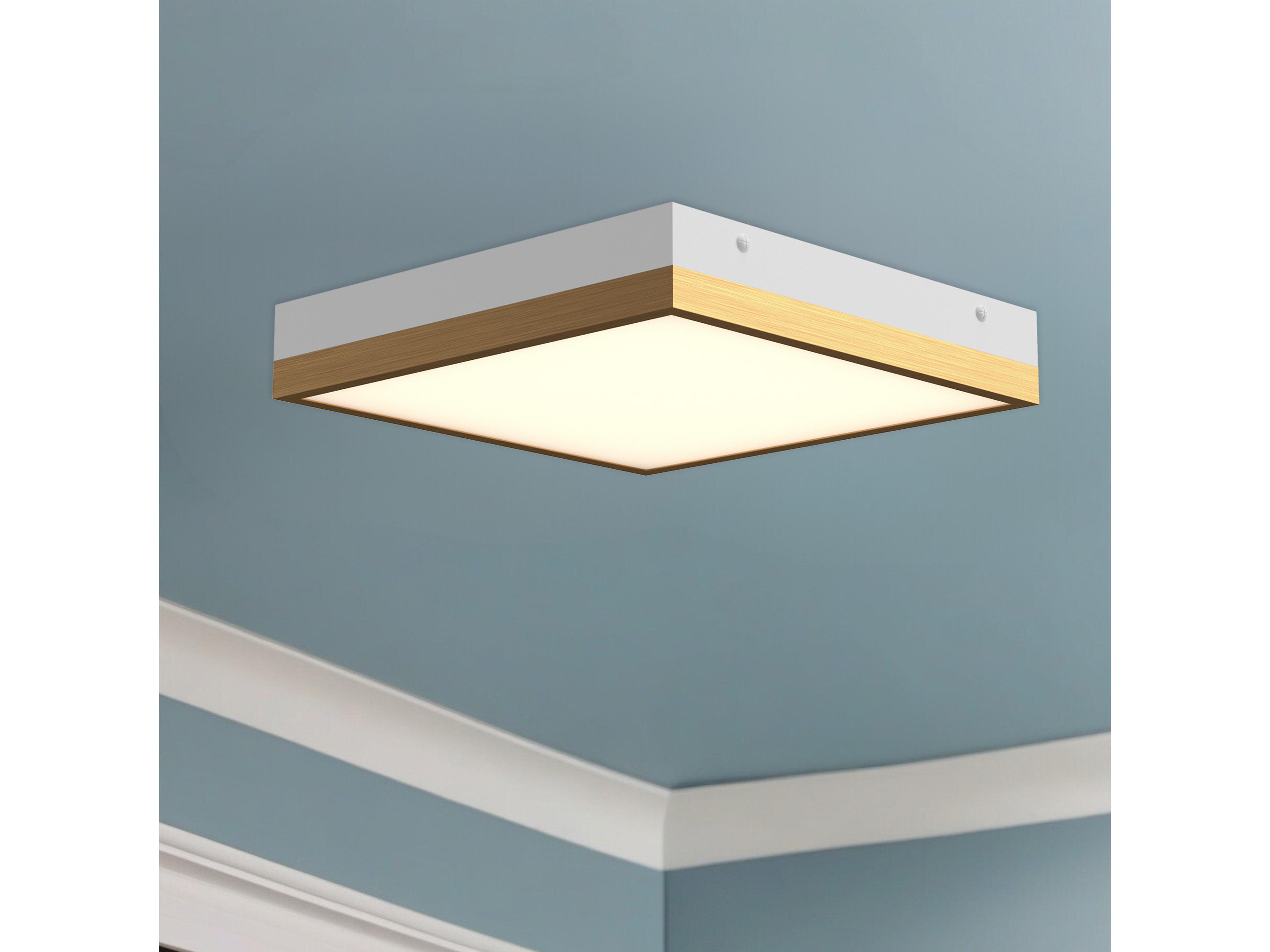 Alora Mood Sydney Aged Gold White Flush Mount