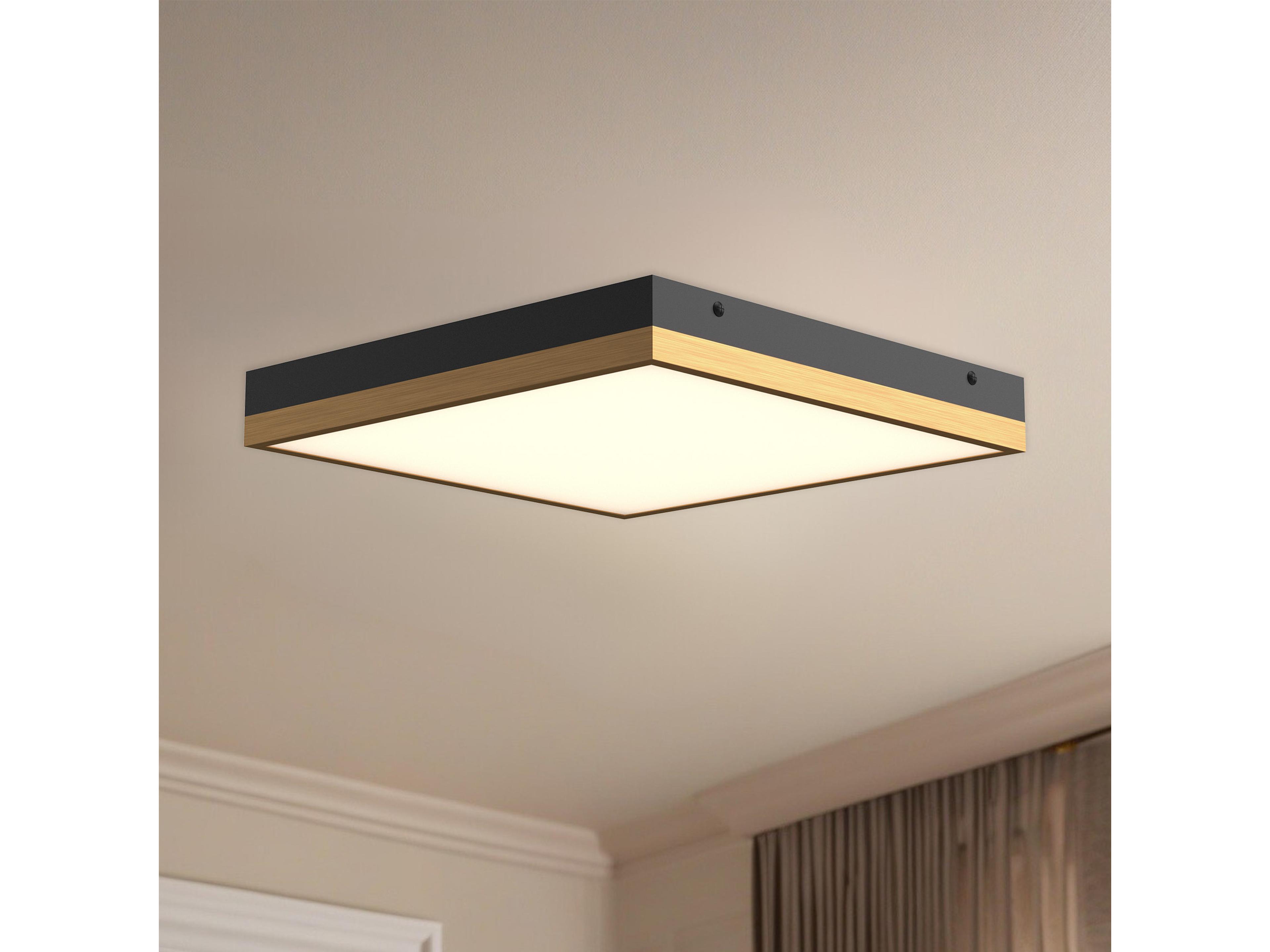 Alora Mood Sydney Aged Gold Matte Black Flush Mount