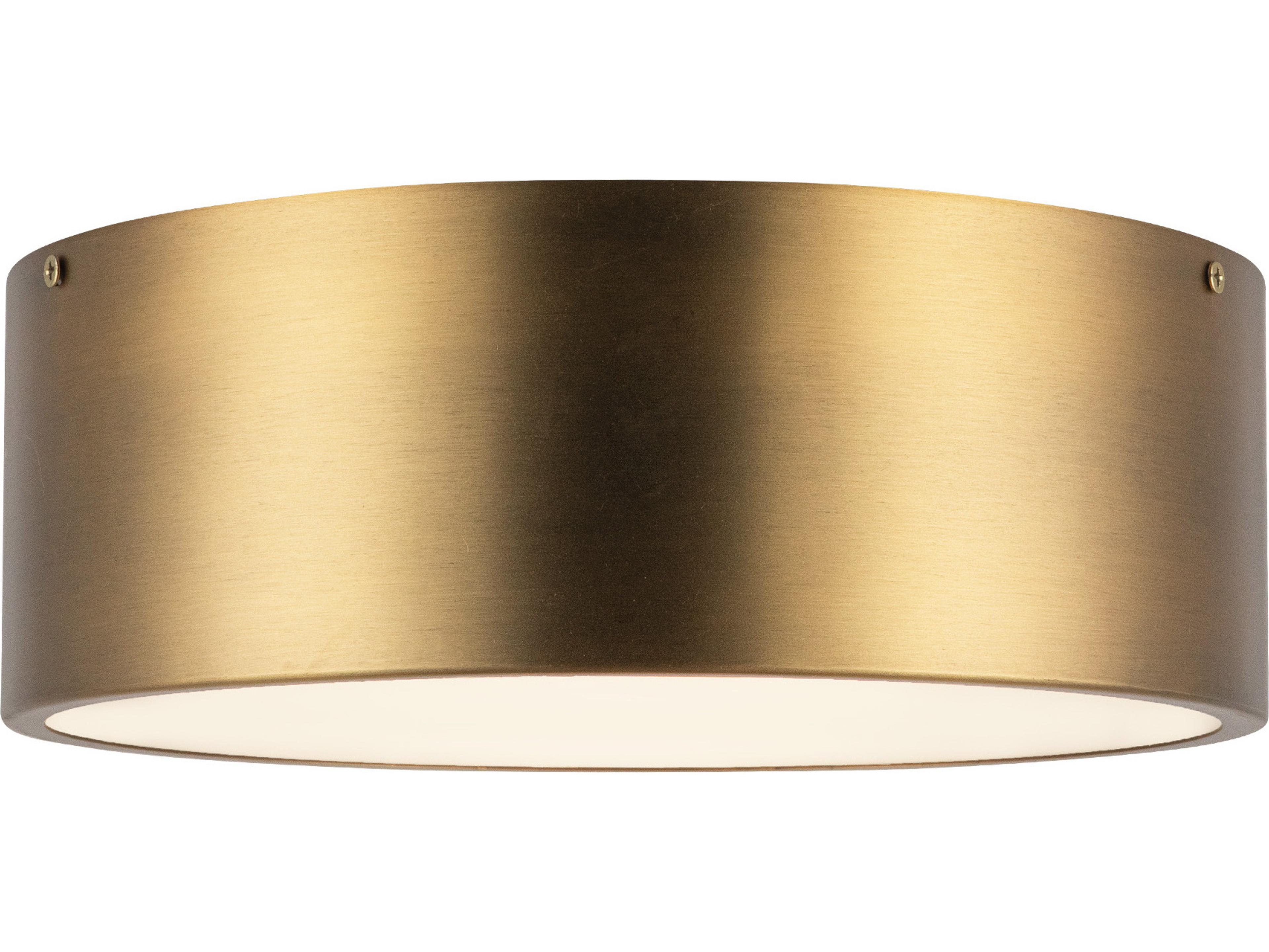 Brisbane Flush Mount Ceiling Light in Aged Gold