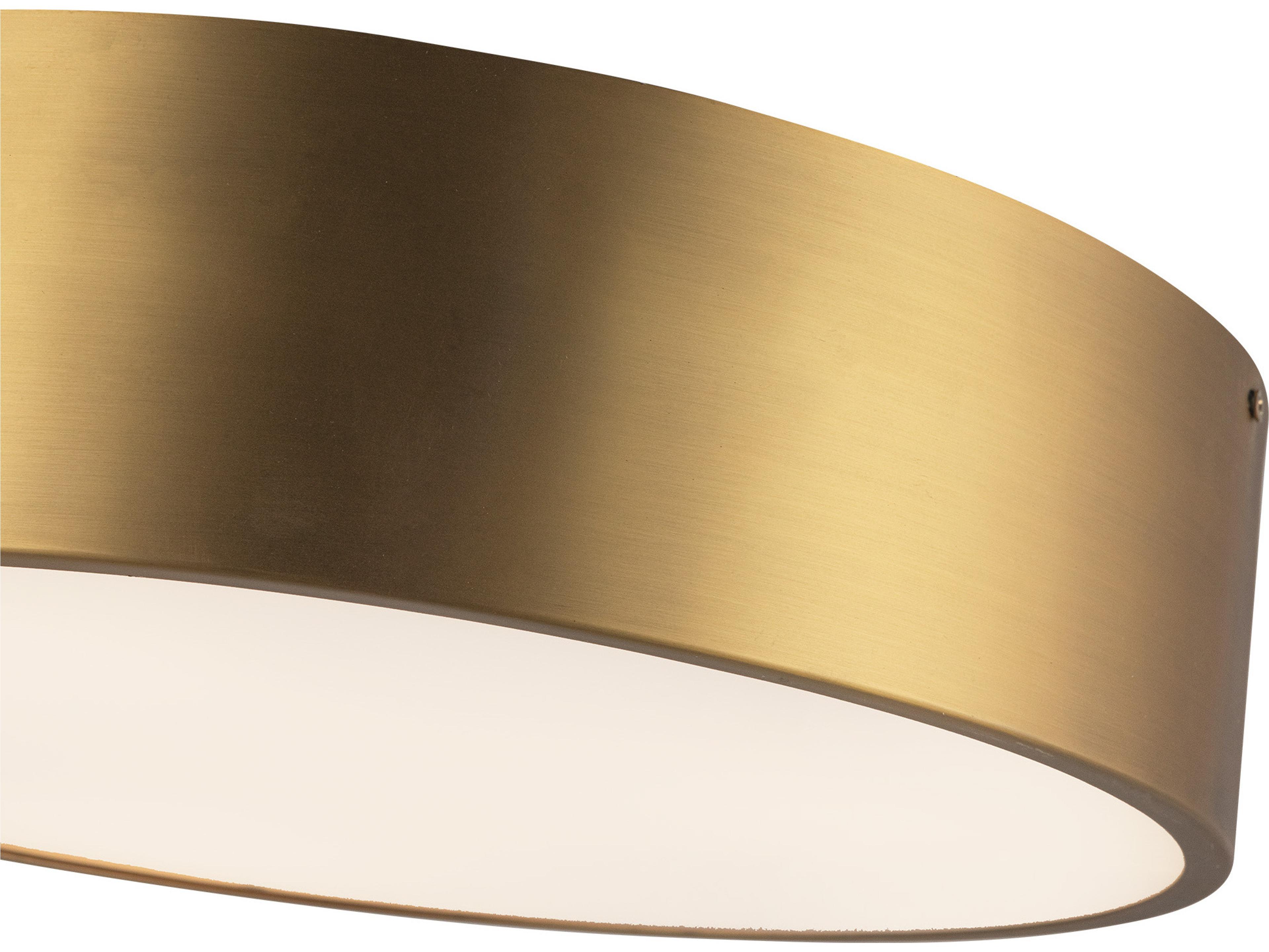 Alora Mood Brisbane 3-Light Aged Gold Flush Mount
