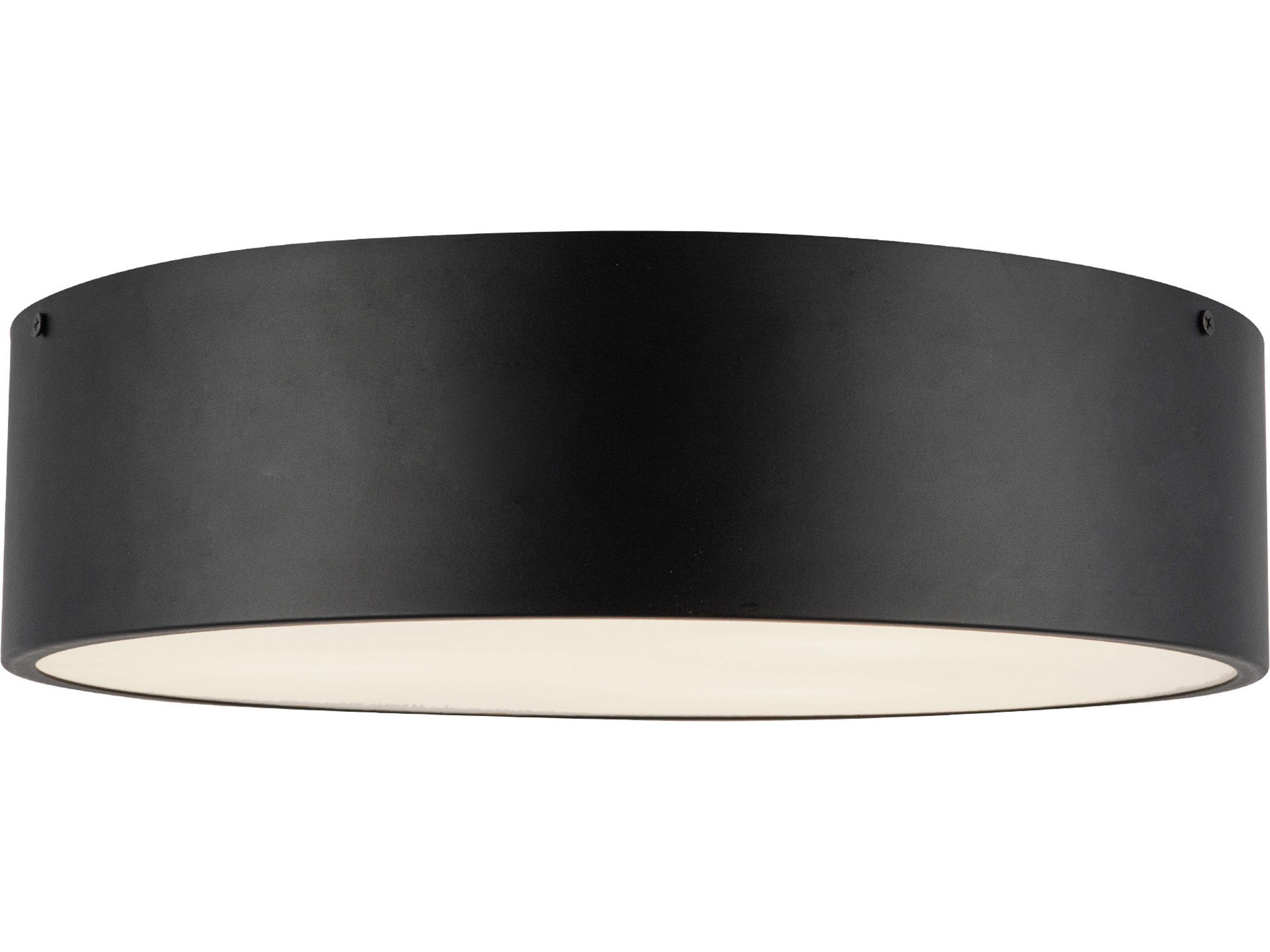 Brisbane Flush Mount Light Matte Black 16-Inch