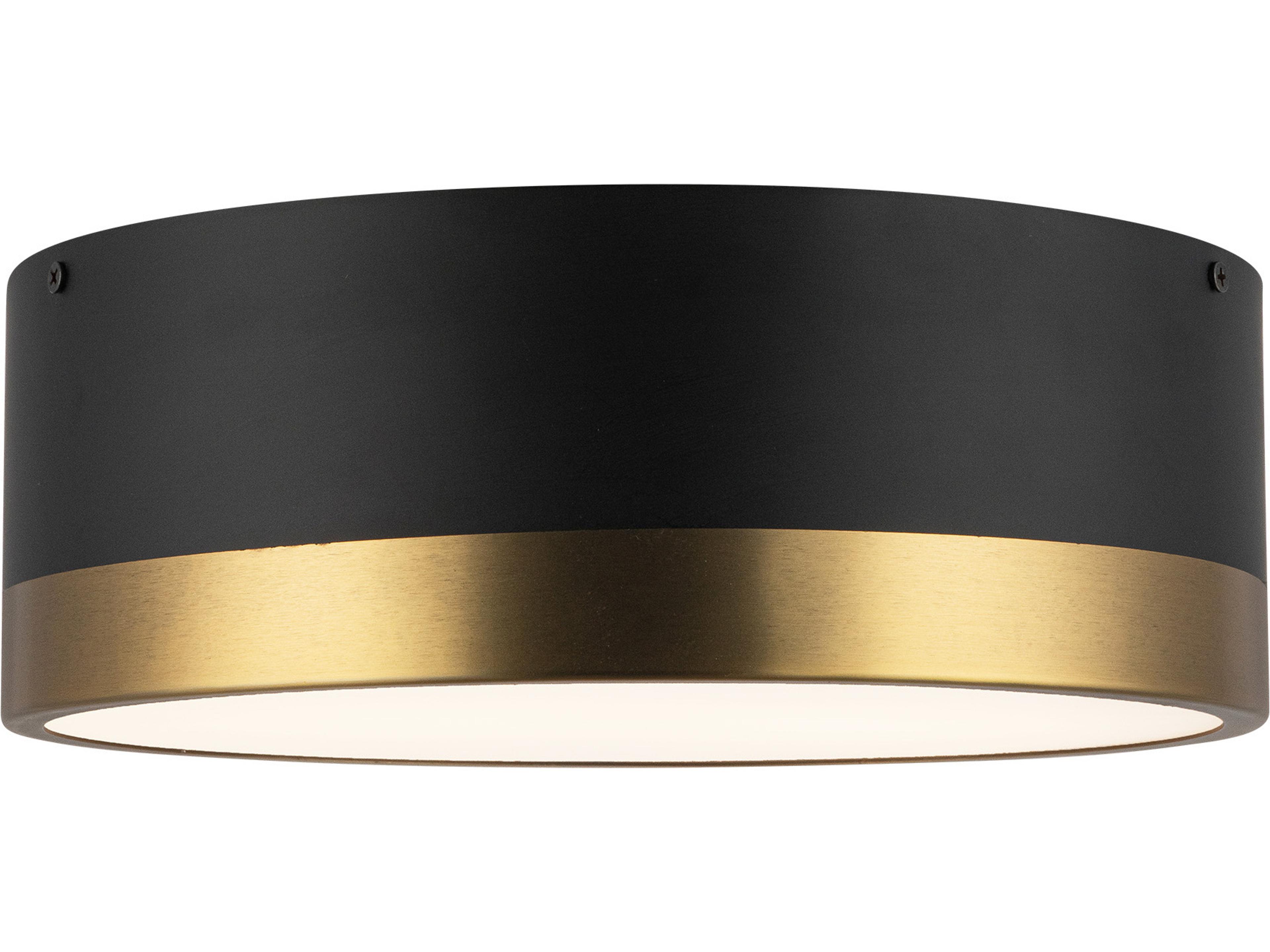 Brisbane Flush Mount Ceiling Light Modern Gold and Black