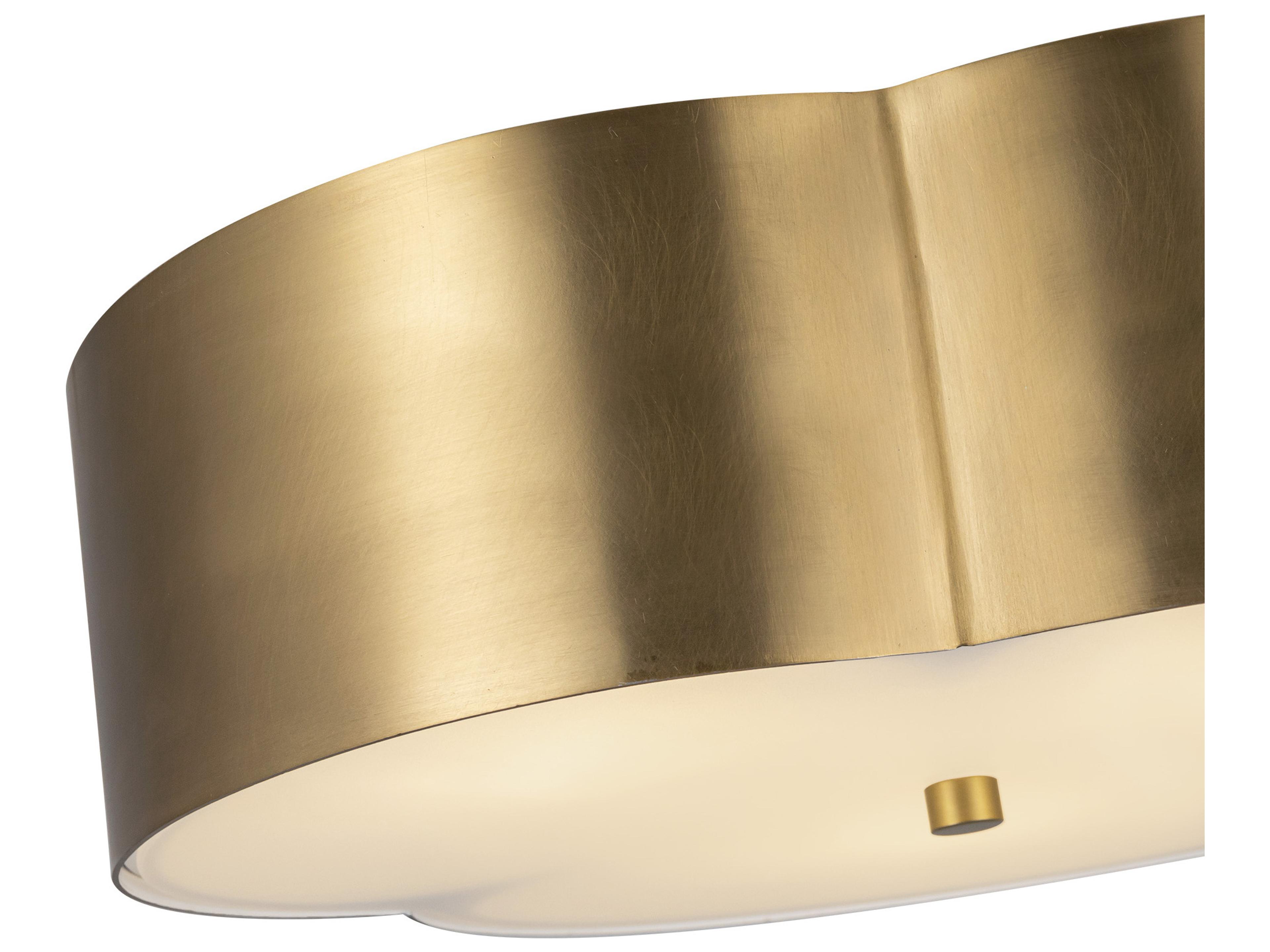 Alora Mood Adella 3-Light Brushed Gold Flush Mount