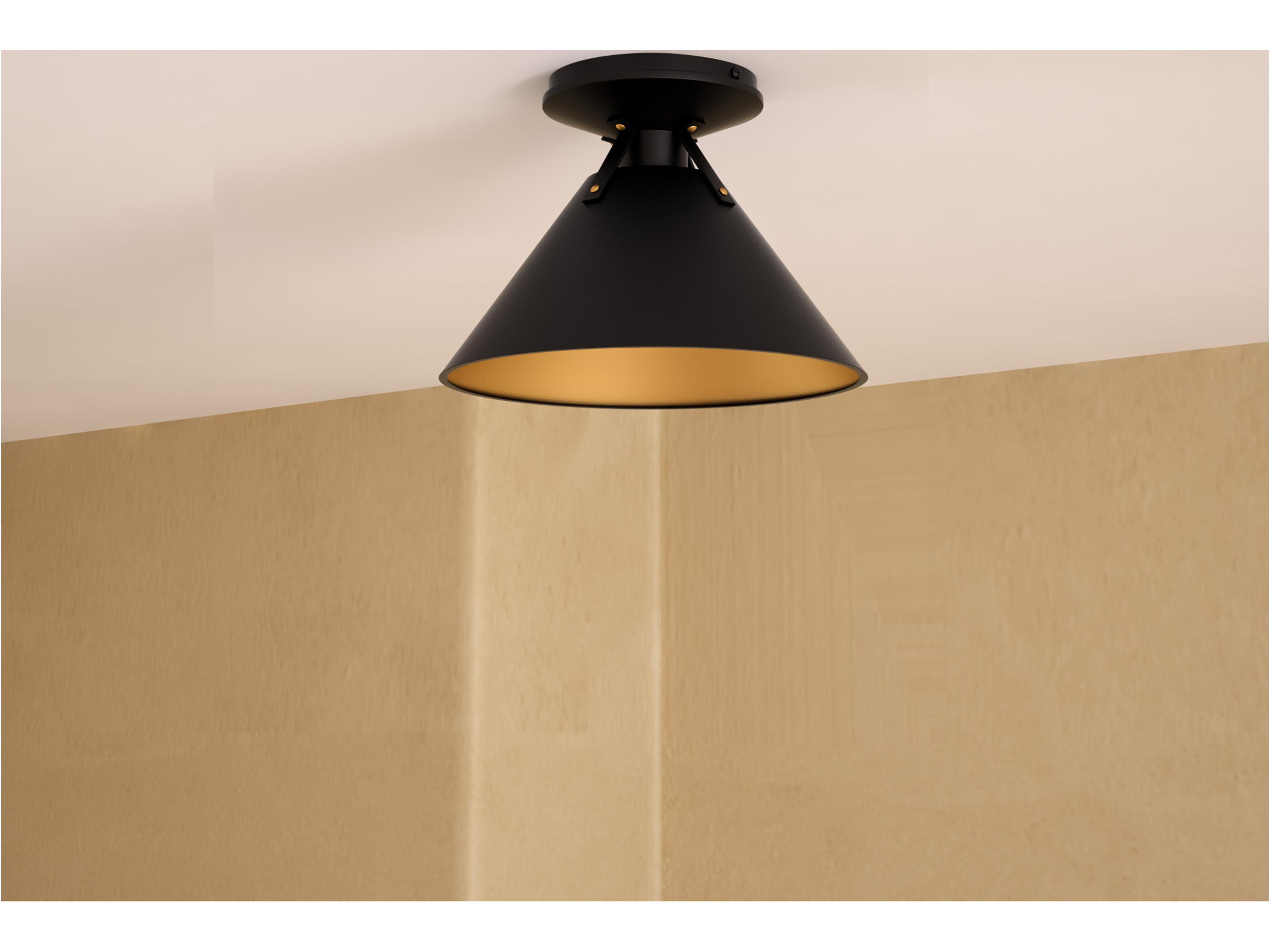 Alora Mood Archer 1-Light Matte Black Flush Mount