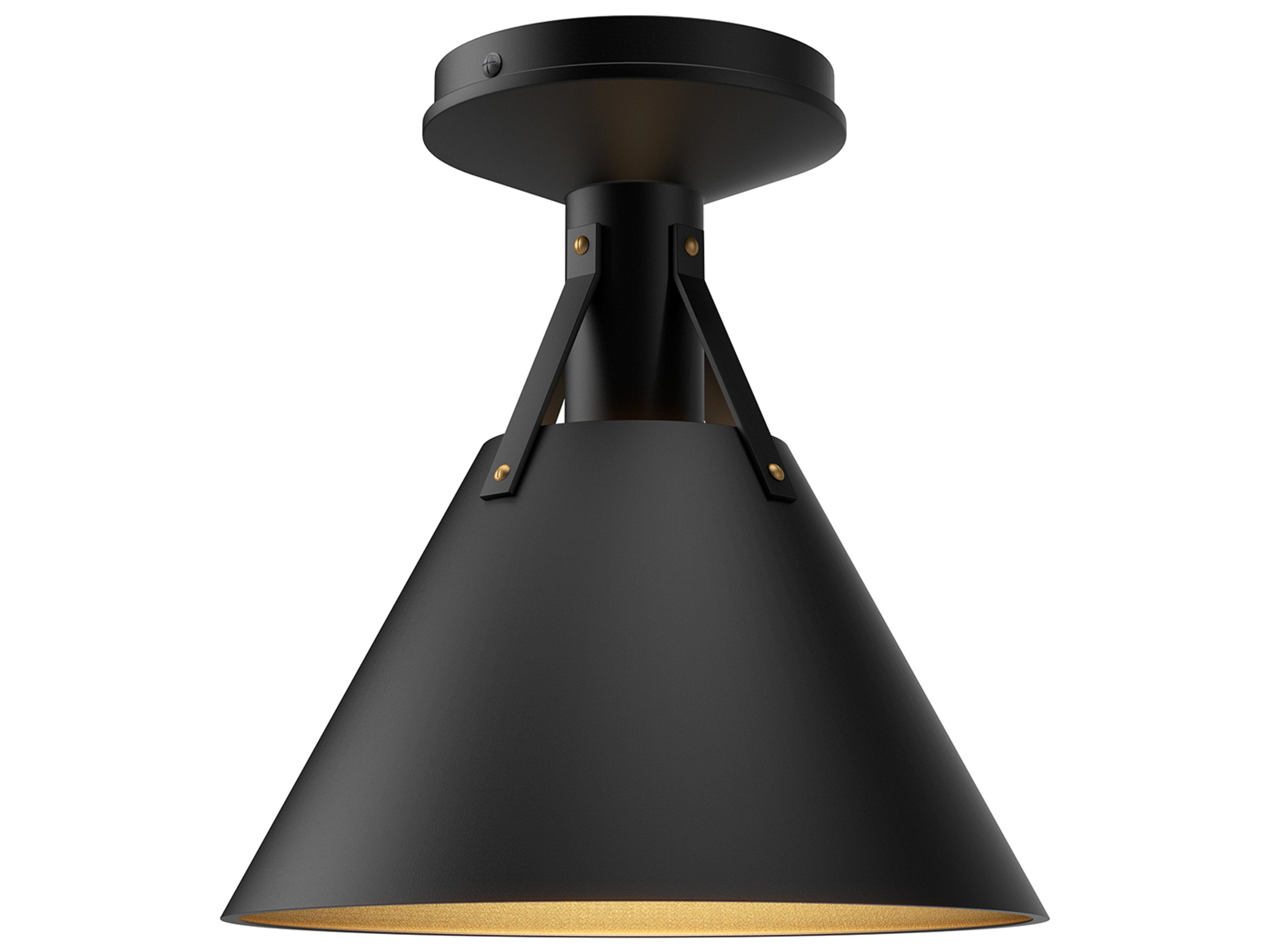 Archer Flush Mount Ceiling Light Modern Matte Black