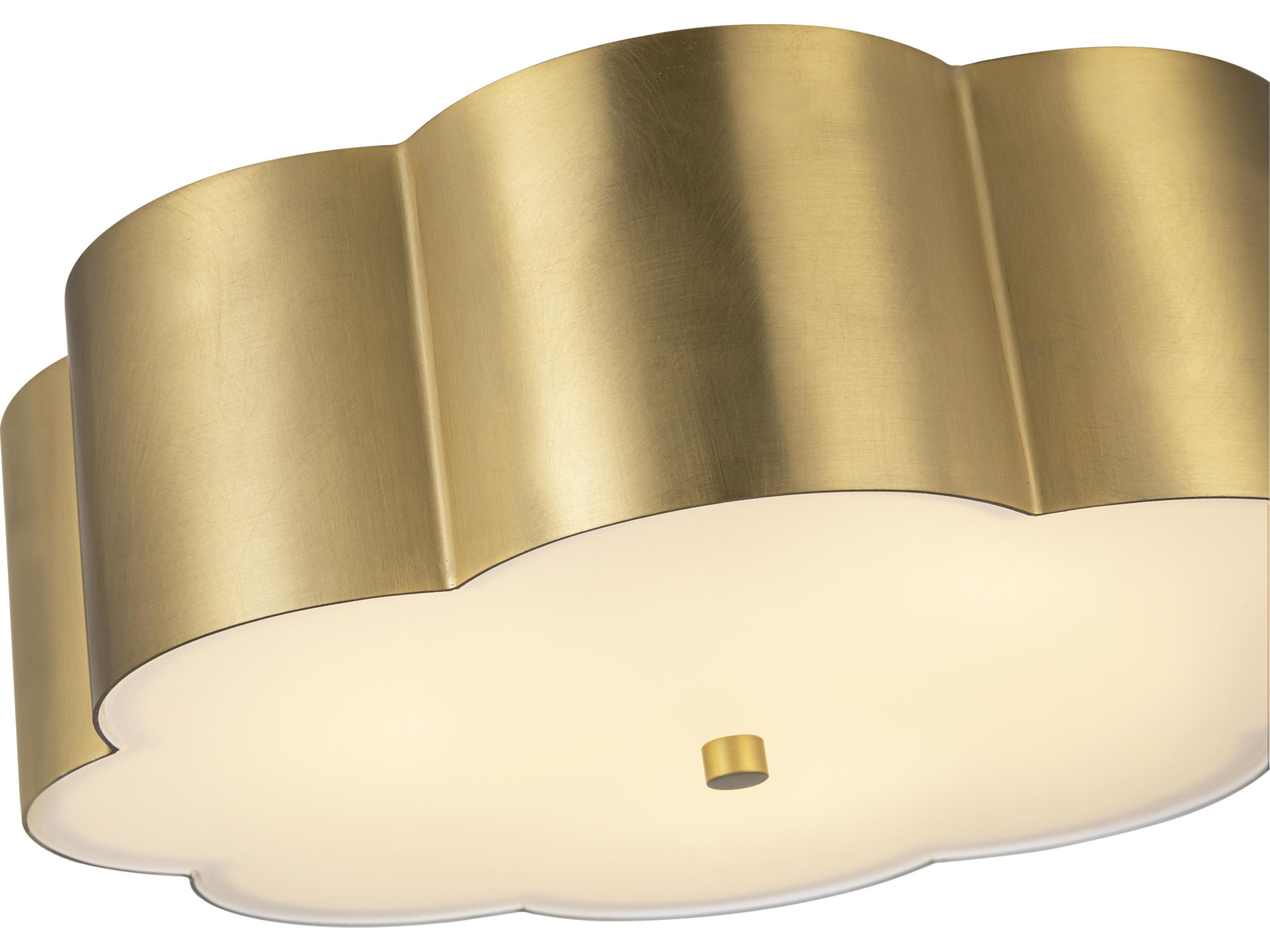 Alora Mood Blossom 3-Light Brushed Gold Flush Mount