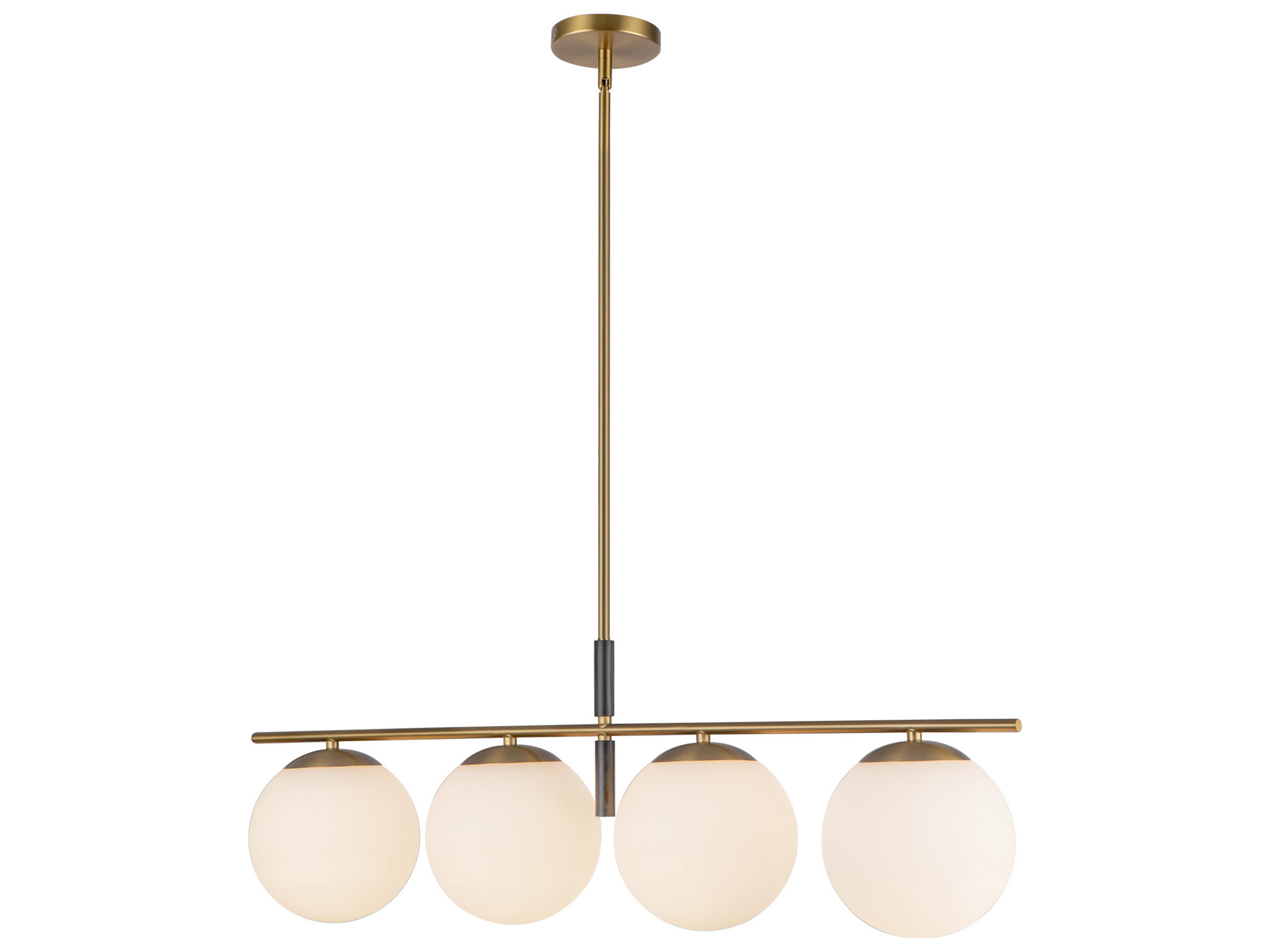 Alora Mood Zuri 4-Light Brushed Gold Globe Island Pendant