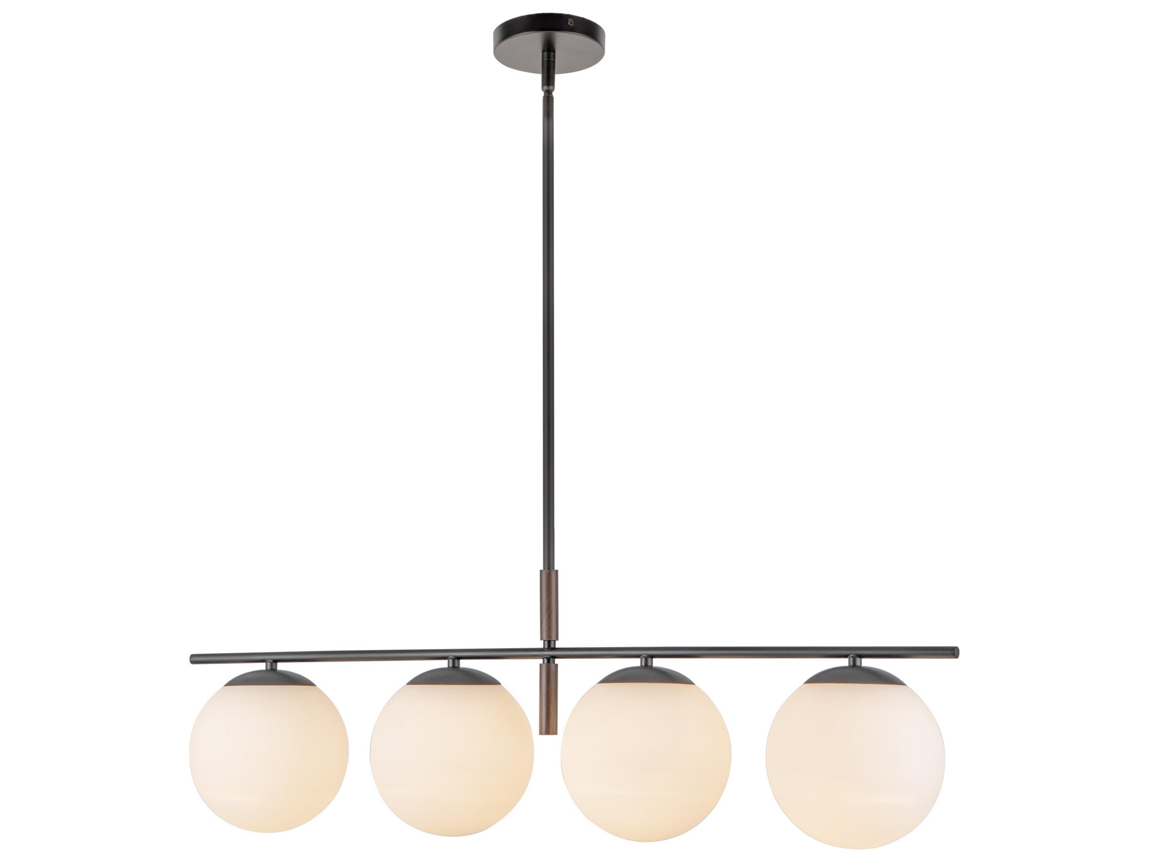 Alora Mood Zuri 4-Light Matte Black Globe Island Pendant