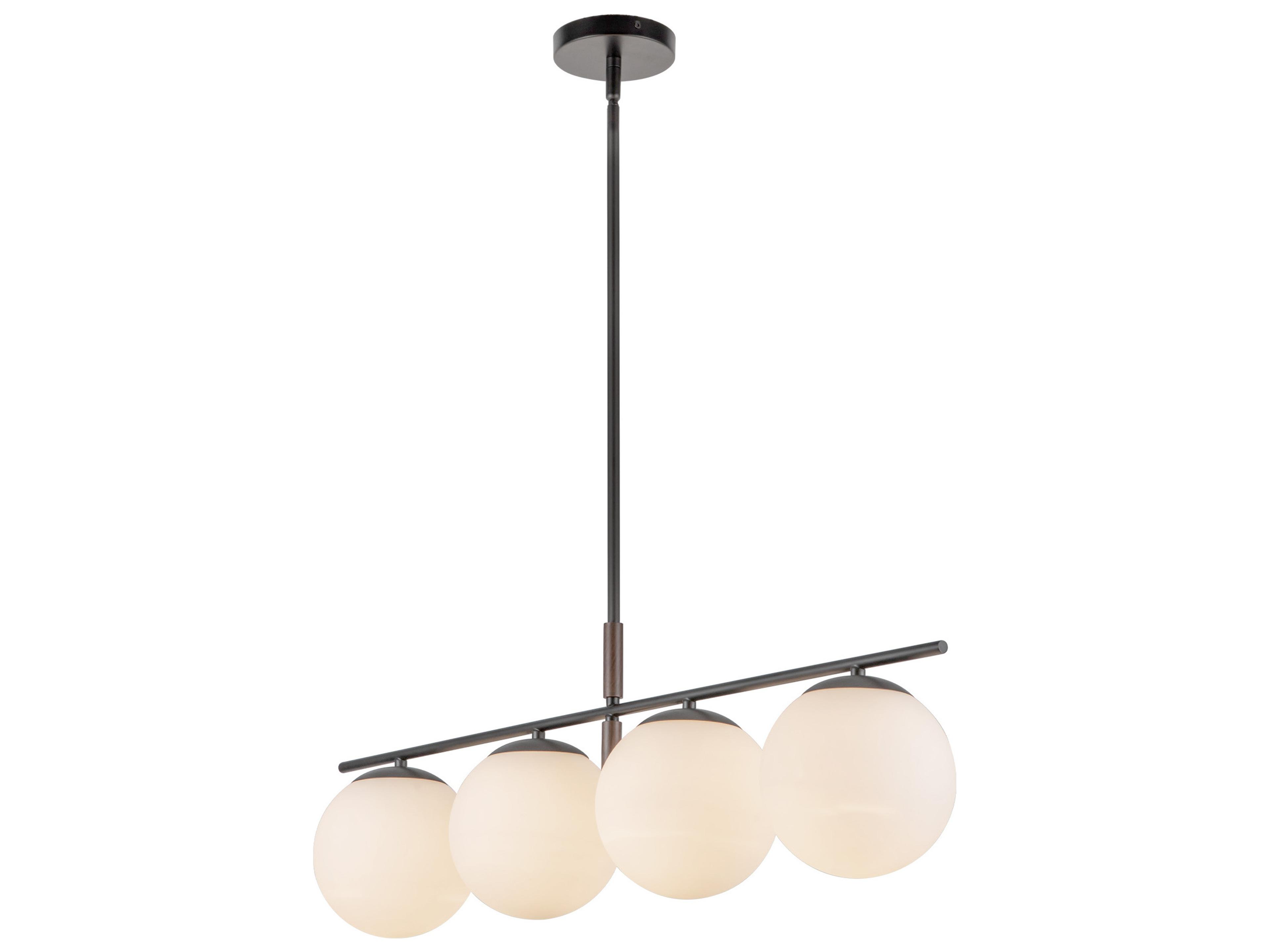 Alora Mood Zuri 4-Light Matte Black Globe Island Pendant