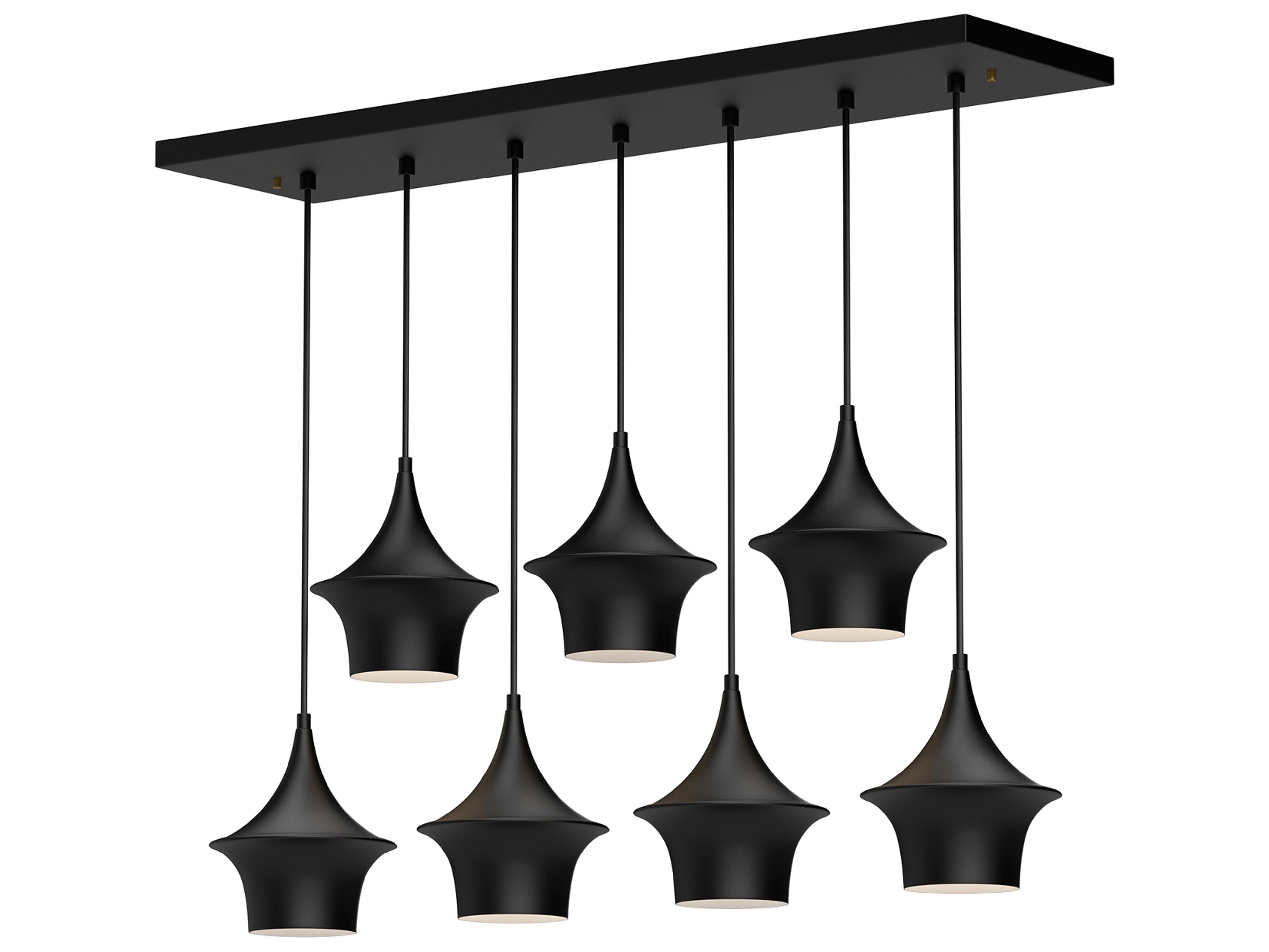 Emiko Linear Pendant Light Modern Matte Black