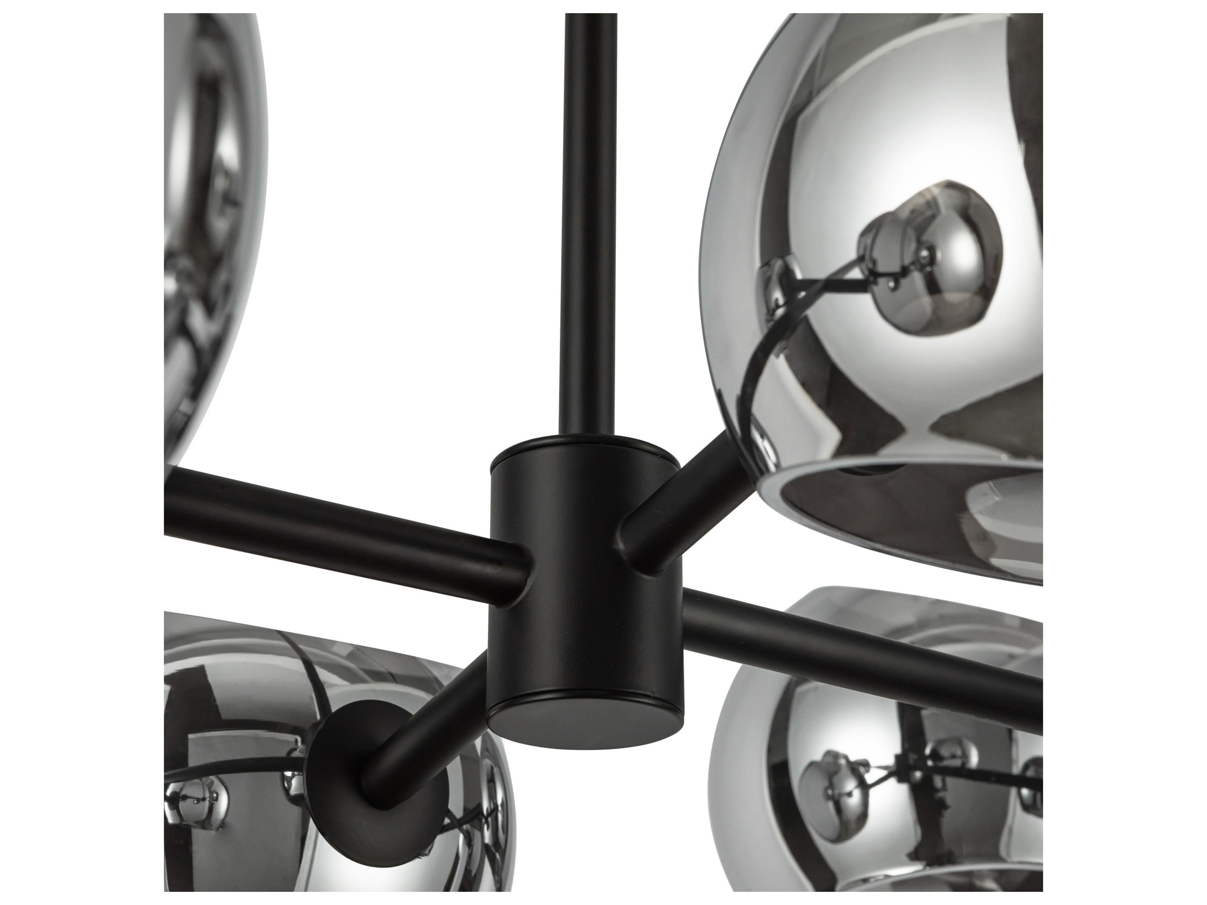 Alora Mood Willow 8-Light Matte Black Globe Island Pendant