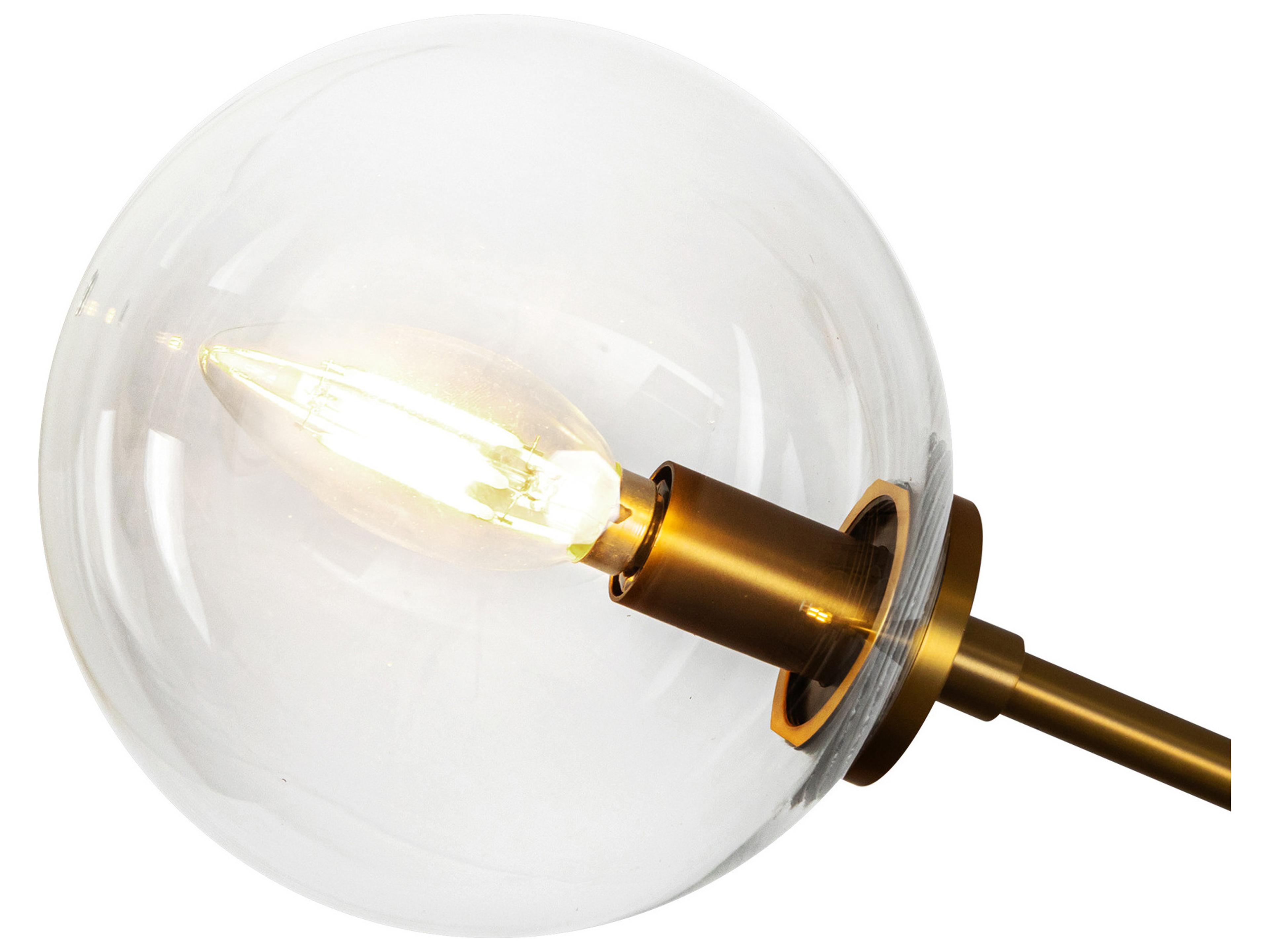 Alora Mood Cassia 4-Light Aged Gold Globe Linear Island Pendant