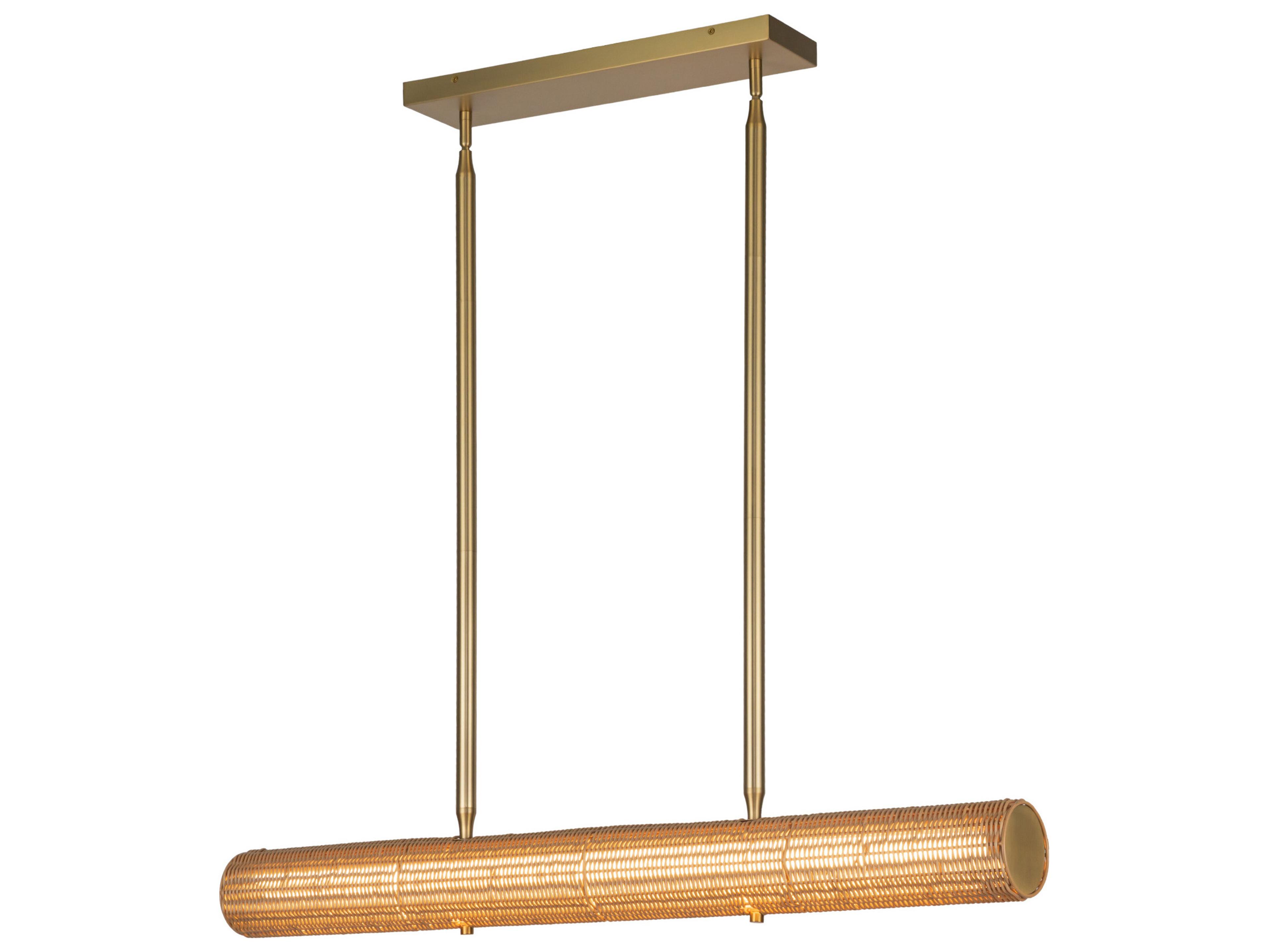 Alora Mood Maris Brushed Gold Linear Island Pendant