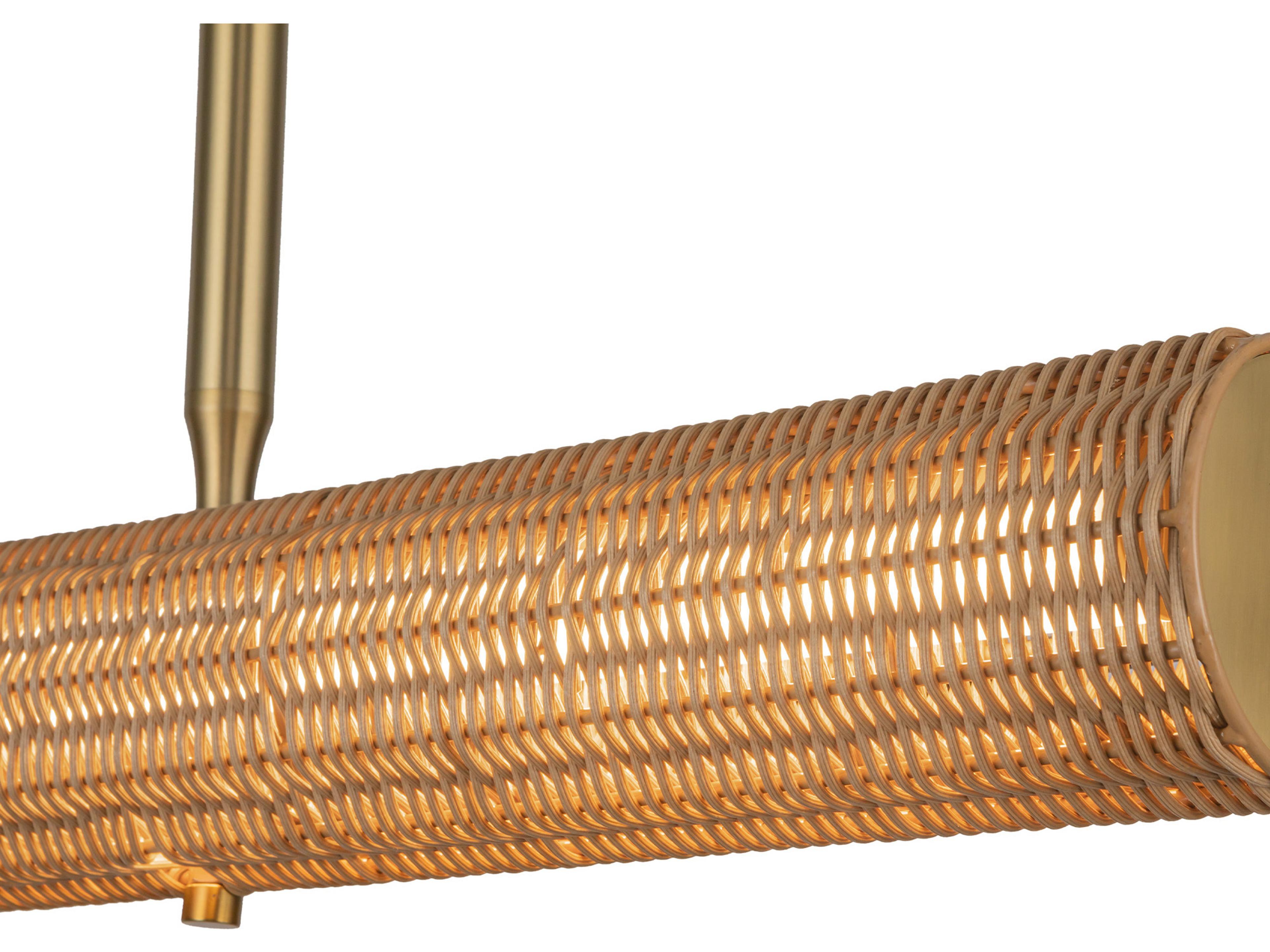 Alora Mood Maris Brushed Gold Linear Island Pendant