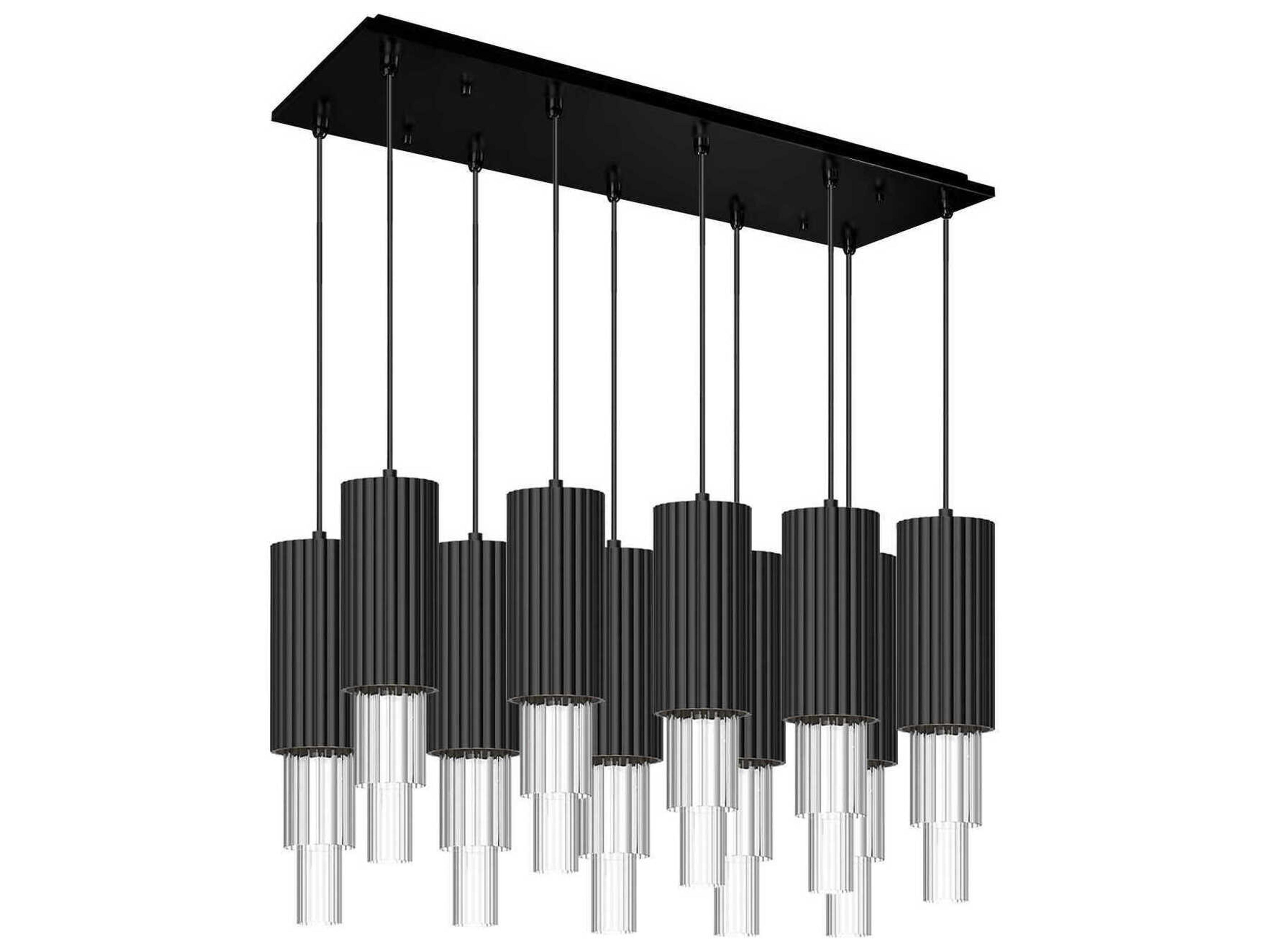 Alora Mood Bordeaux Matte Black Cylinder Island Pendant