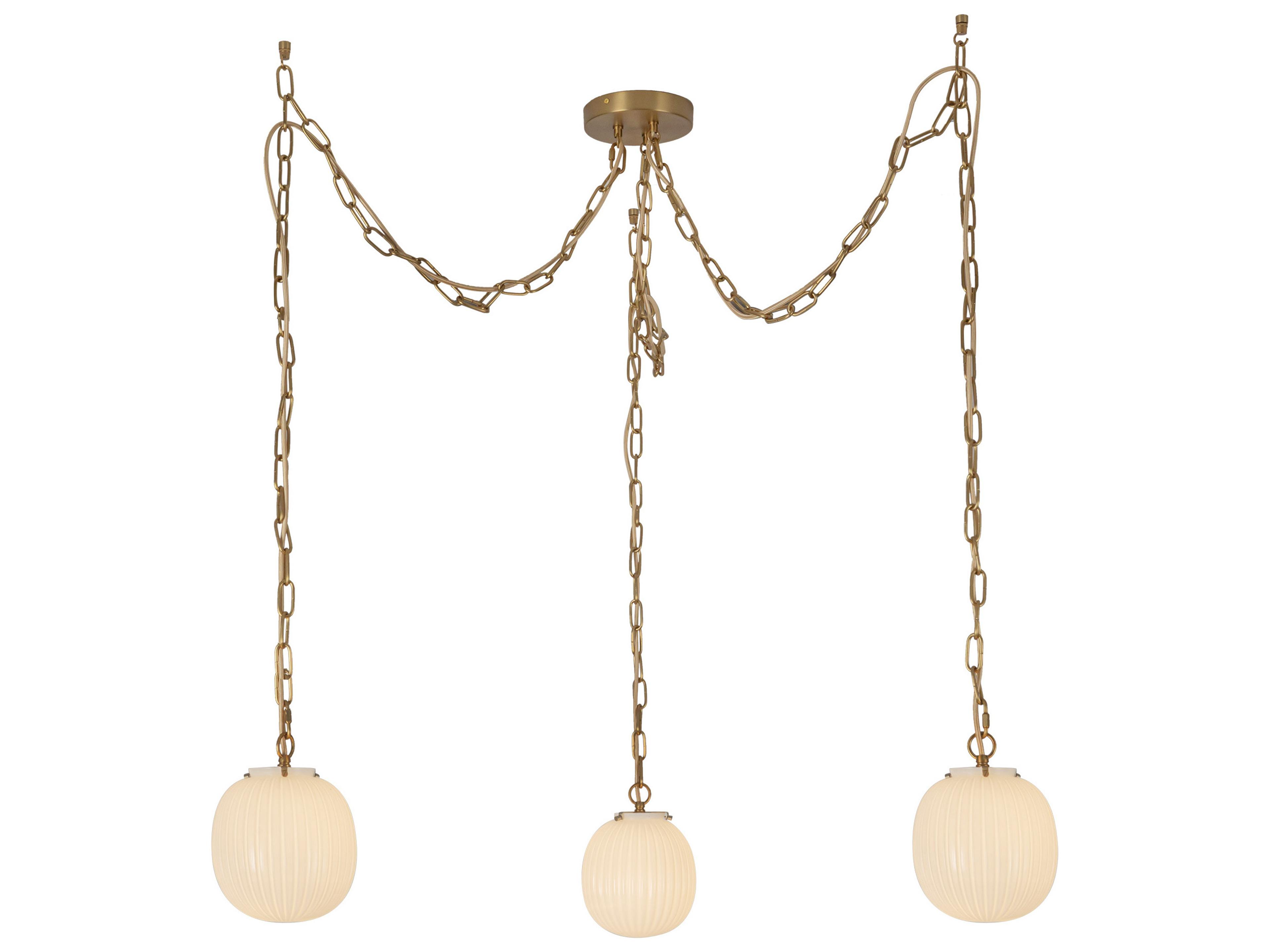 Alora Mood Cherise 3-Light Brushed Gold Mini Pendant