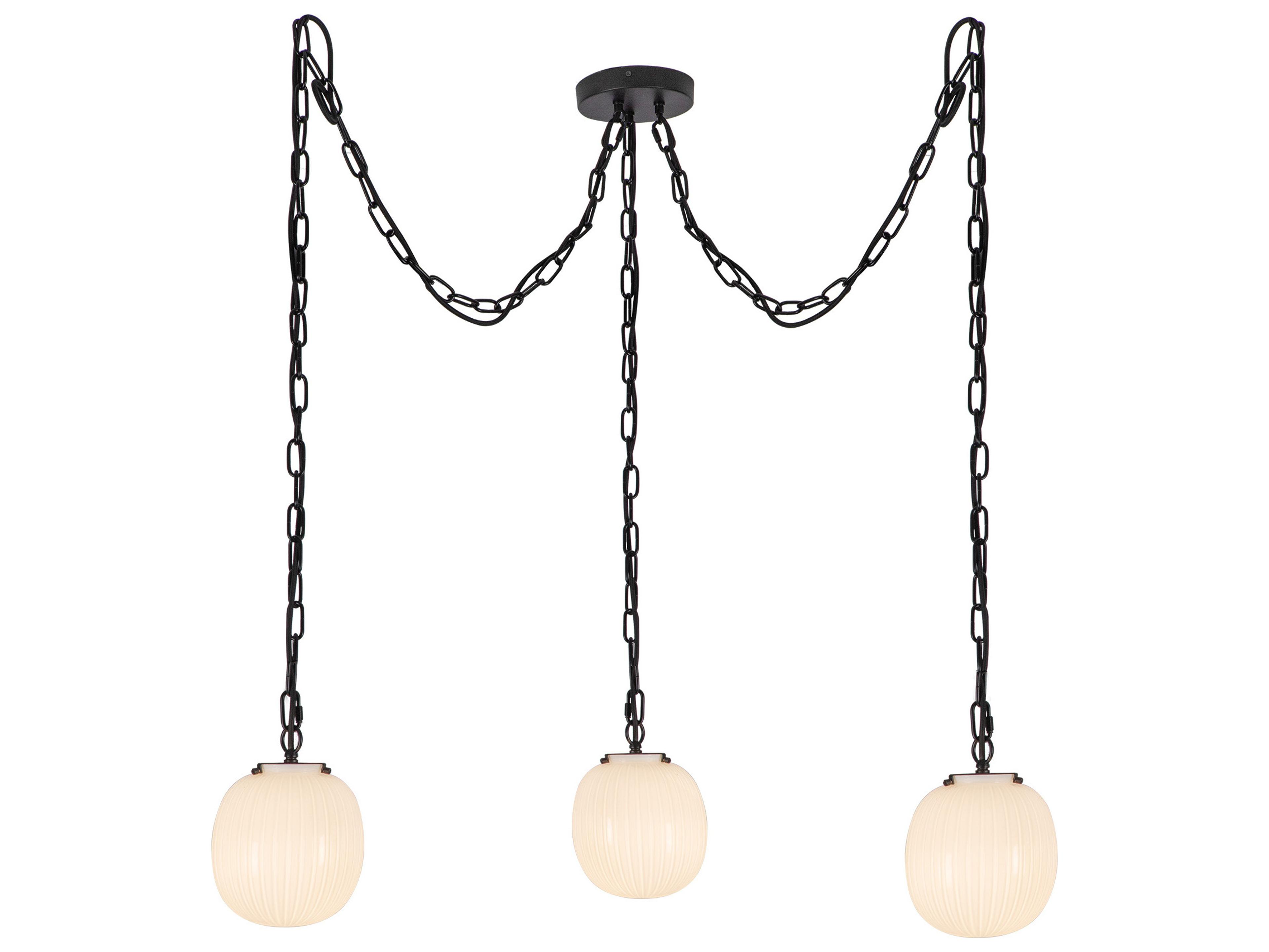 Alora Mood Cherise 3-Light Matte Black Mini Pendant