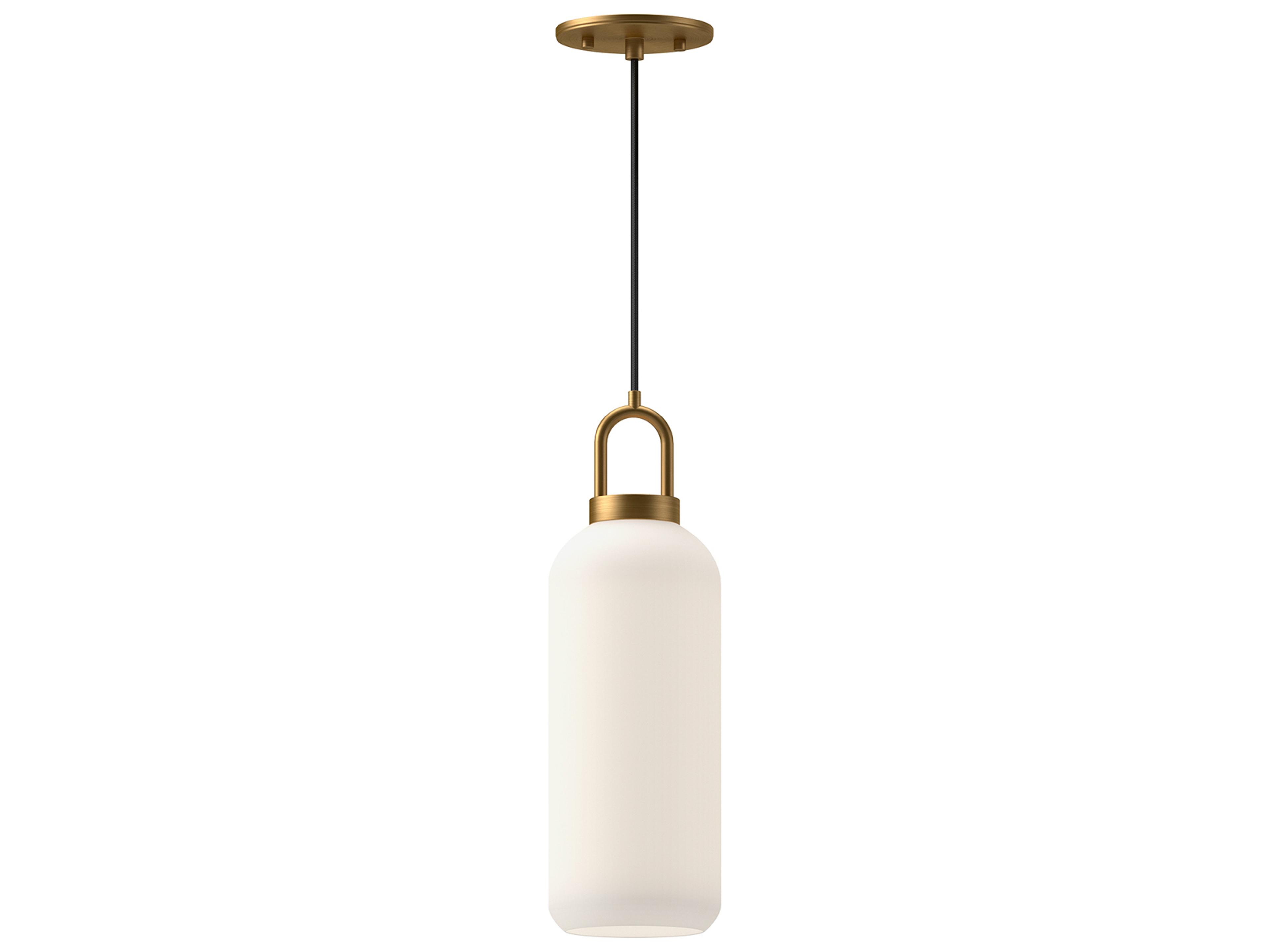 Soji Pendant Light Aged Gold with Frosted Glass