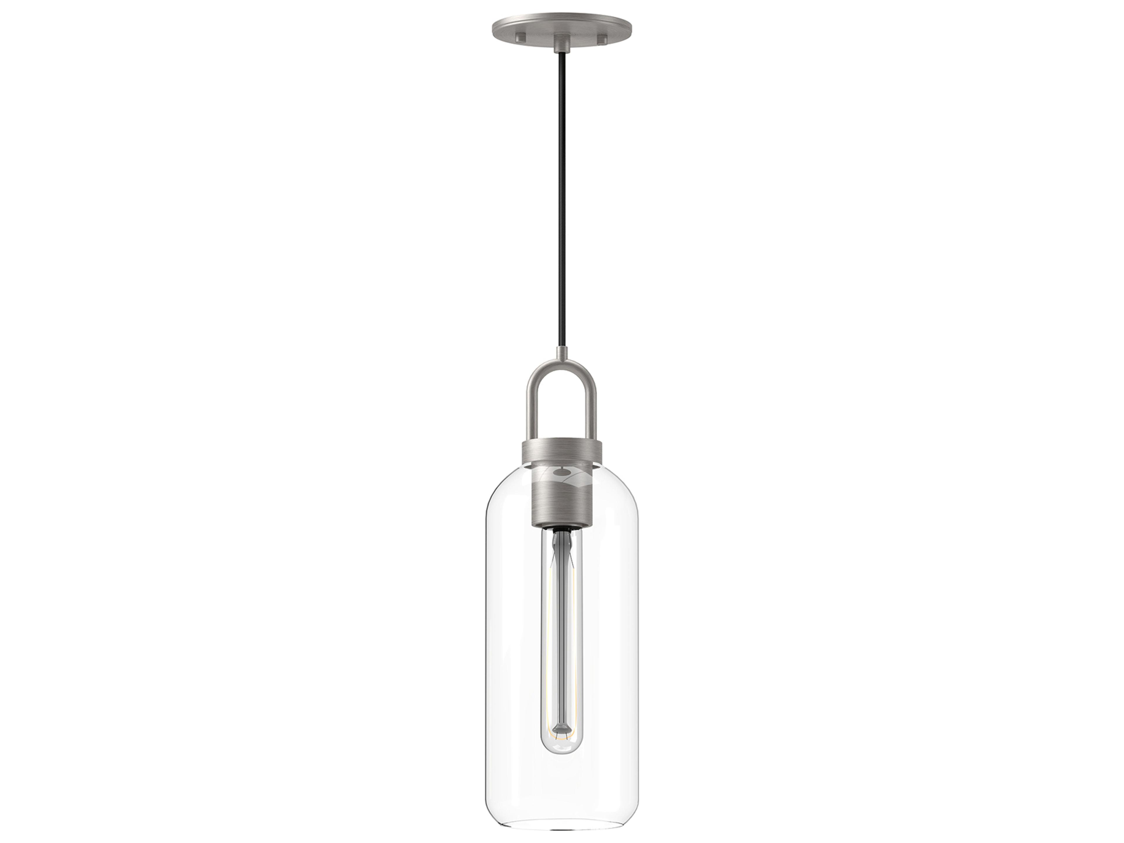Soji Pendant Light Brushed Nickel Clear Glass