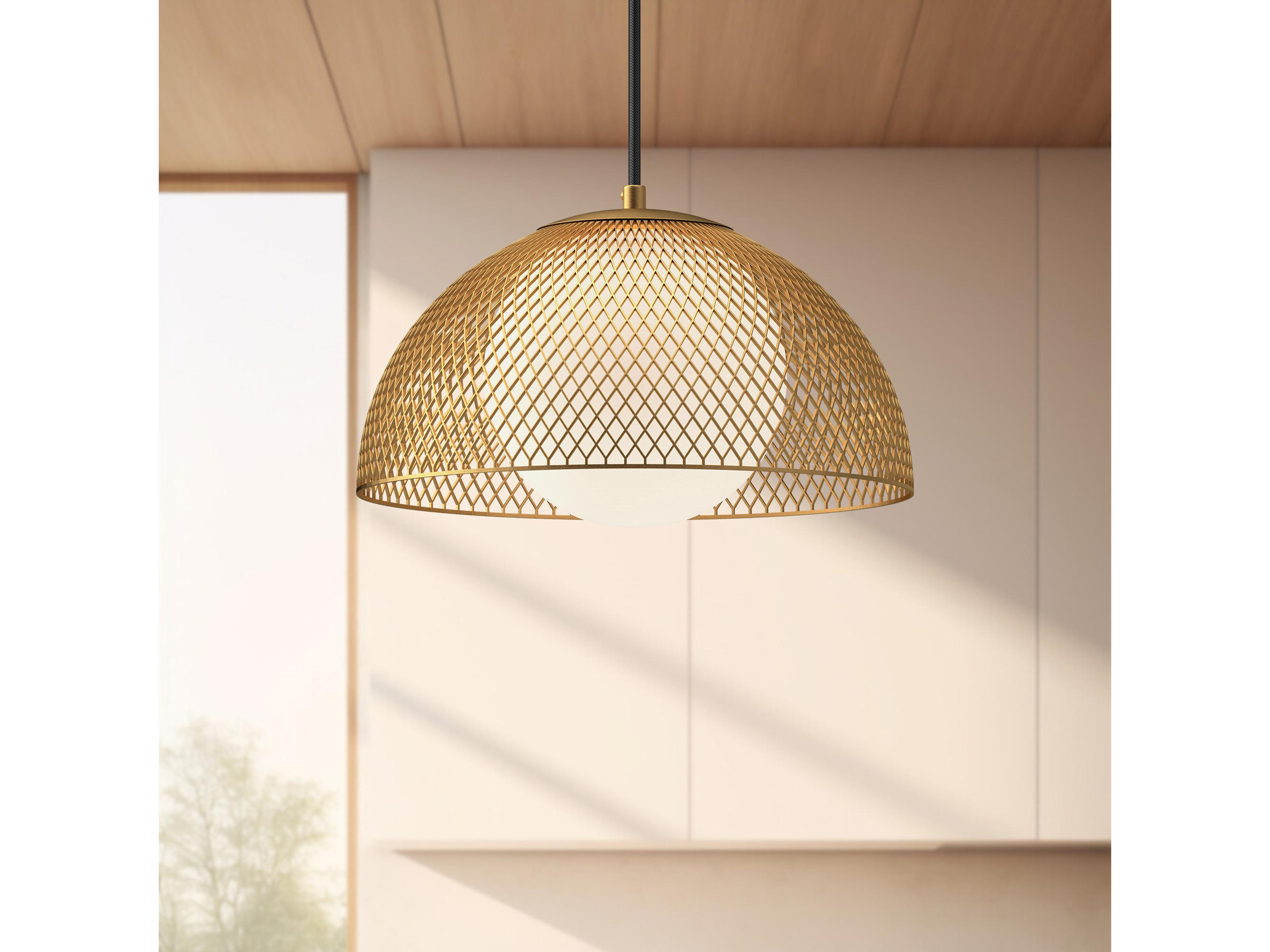 Alora Mood Haven 1-Light Gold Dome Pendant