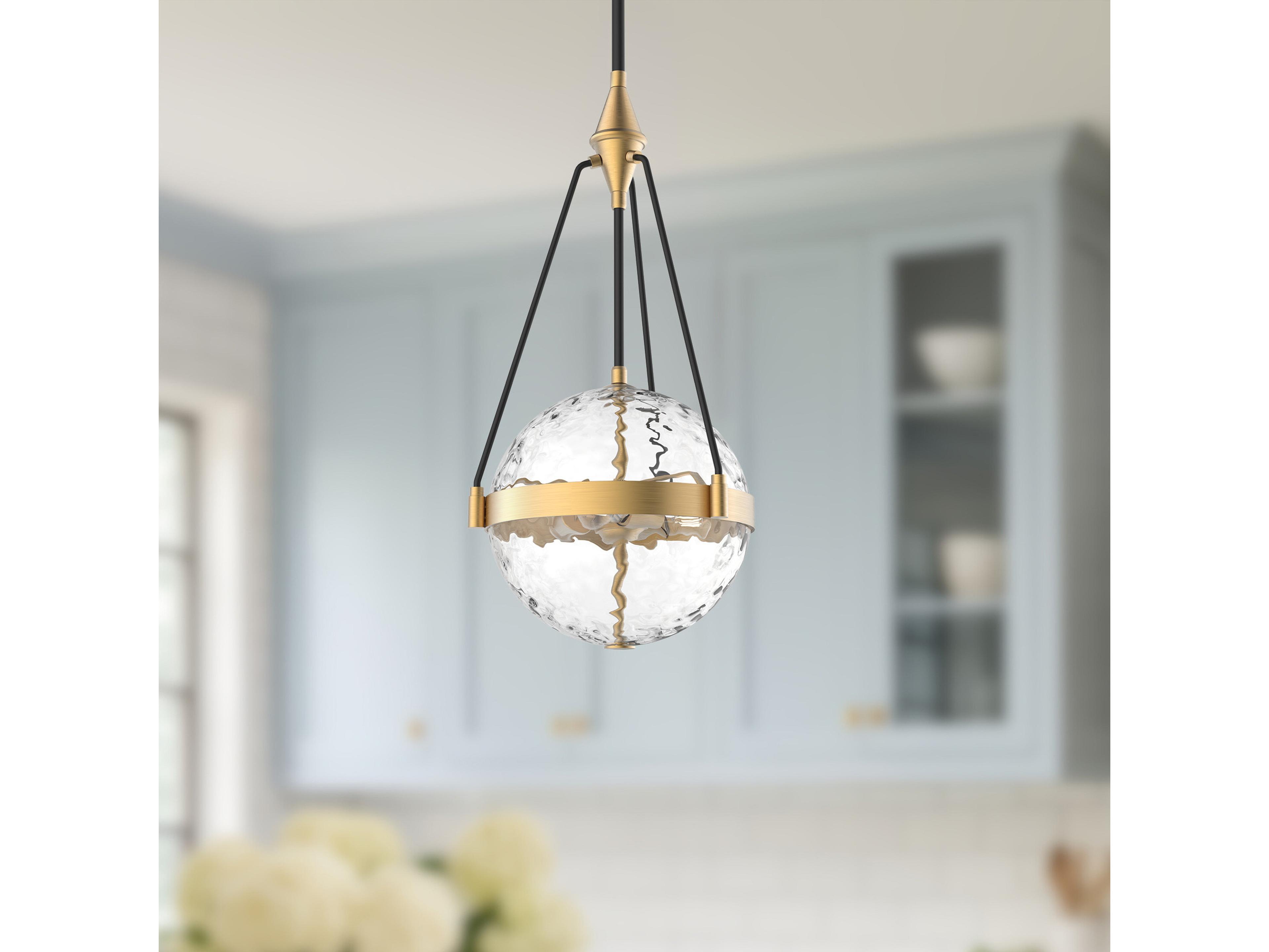 Alora Mood Harmony 3-Light Brushed Gold Globe Pendant