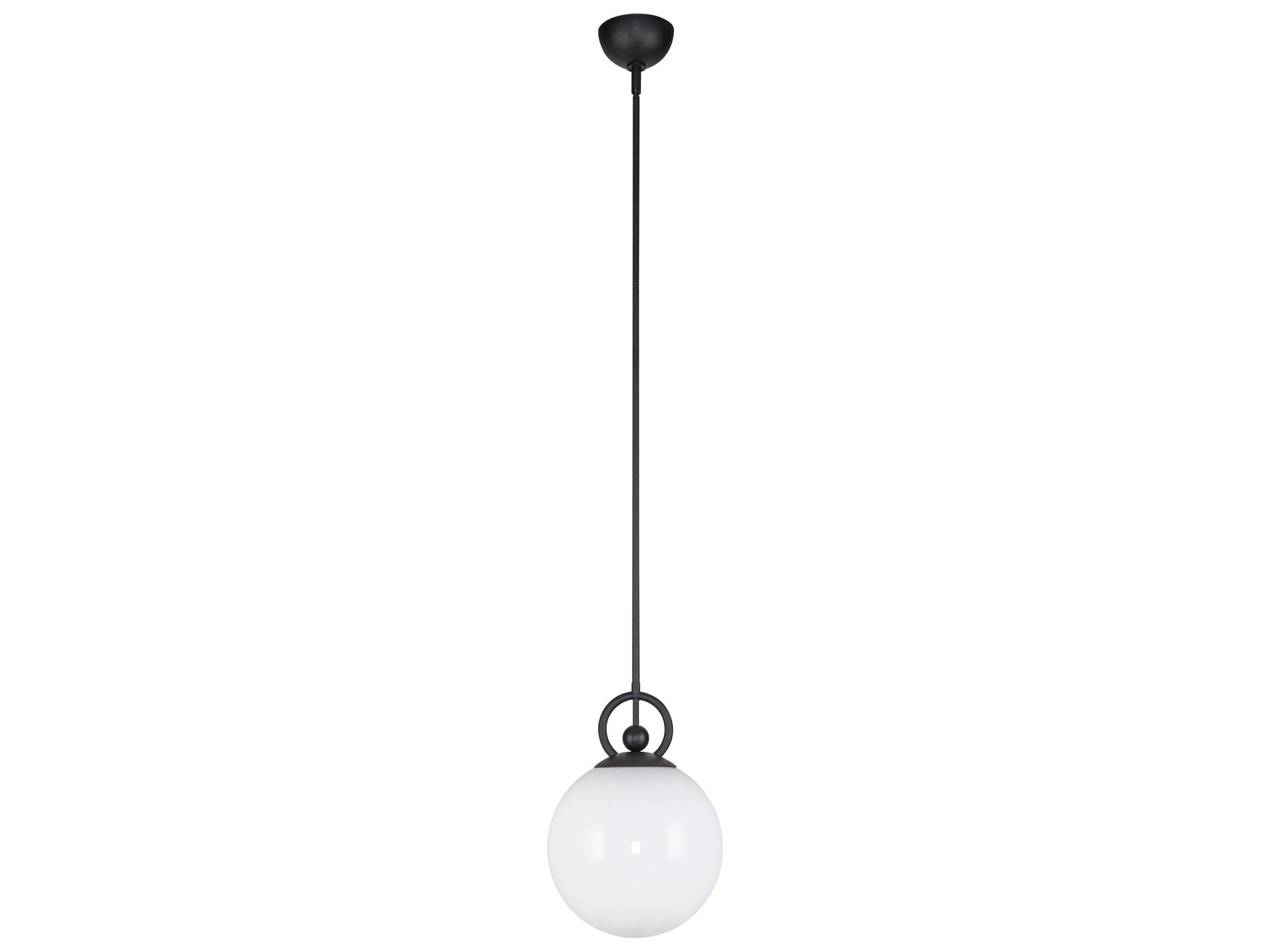 Alora Mood Fiore 1-Light Matte Black Globe Mini Pendant