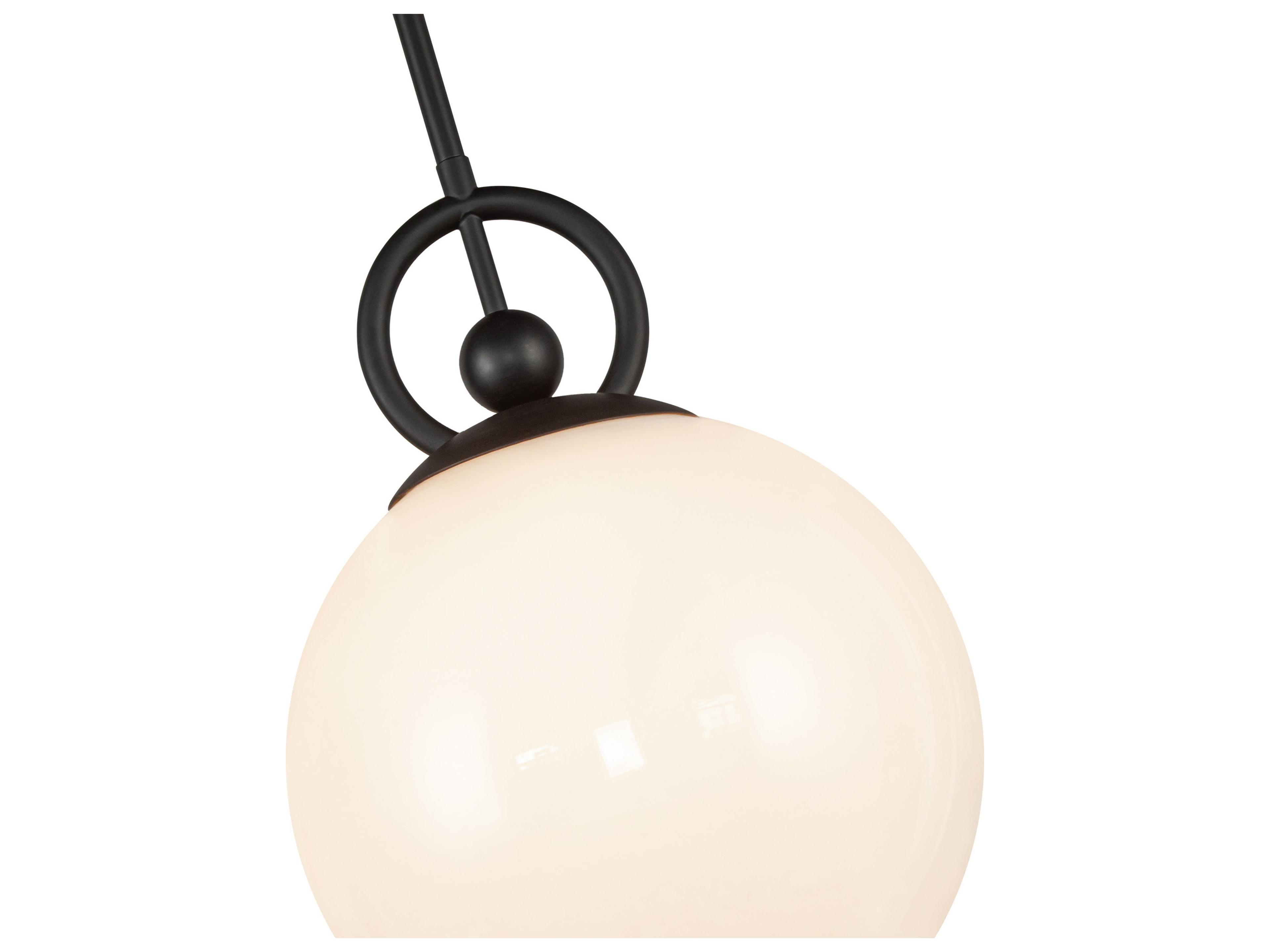 Alora Mood Fiore 1-Light Matte Black Globe Mini Pendant