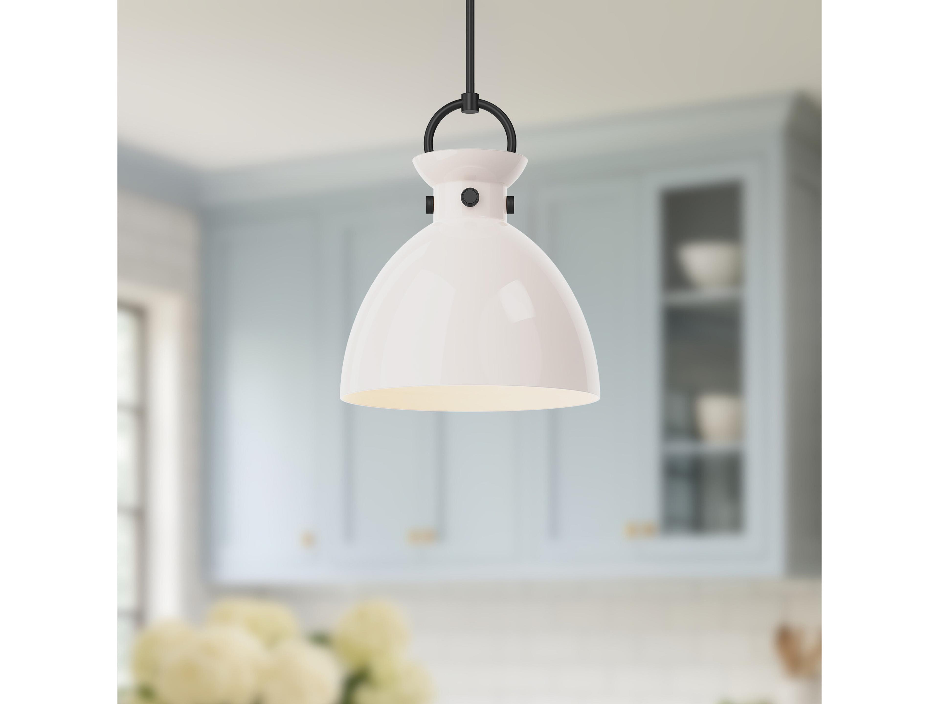 Alora Mood Waldo 1-Light Matte Black Dome Pendant