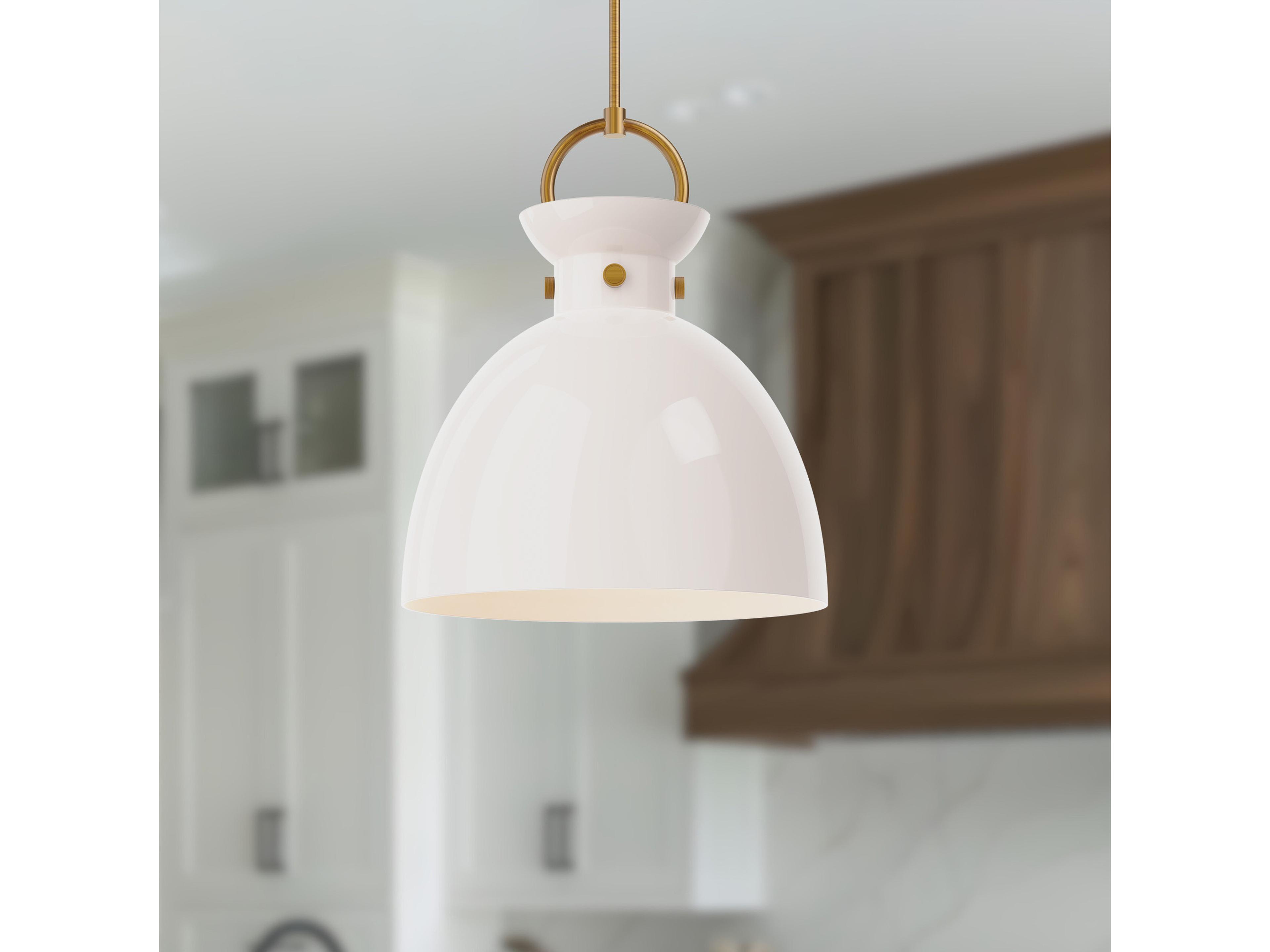 Alora Mood Waldo 1-Light Aged Gold Dome Pendant