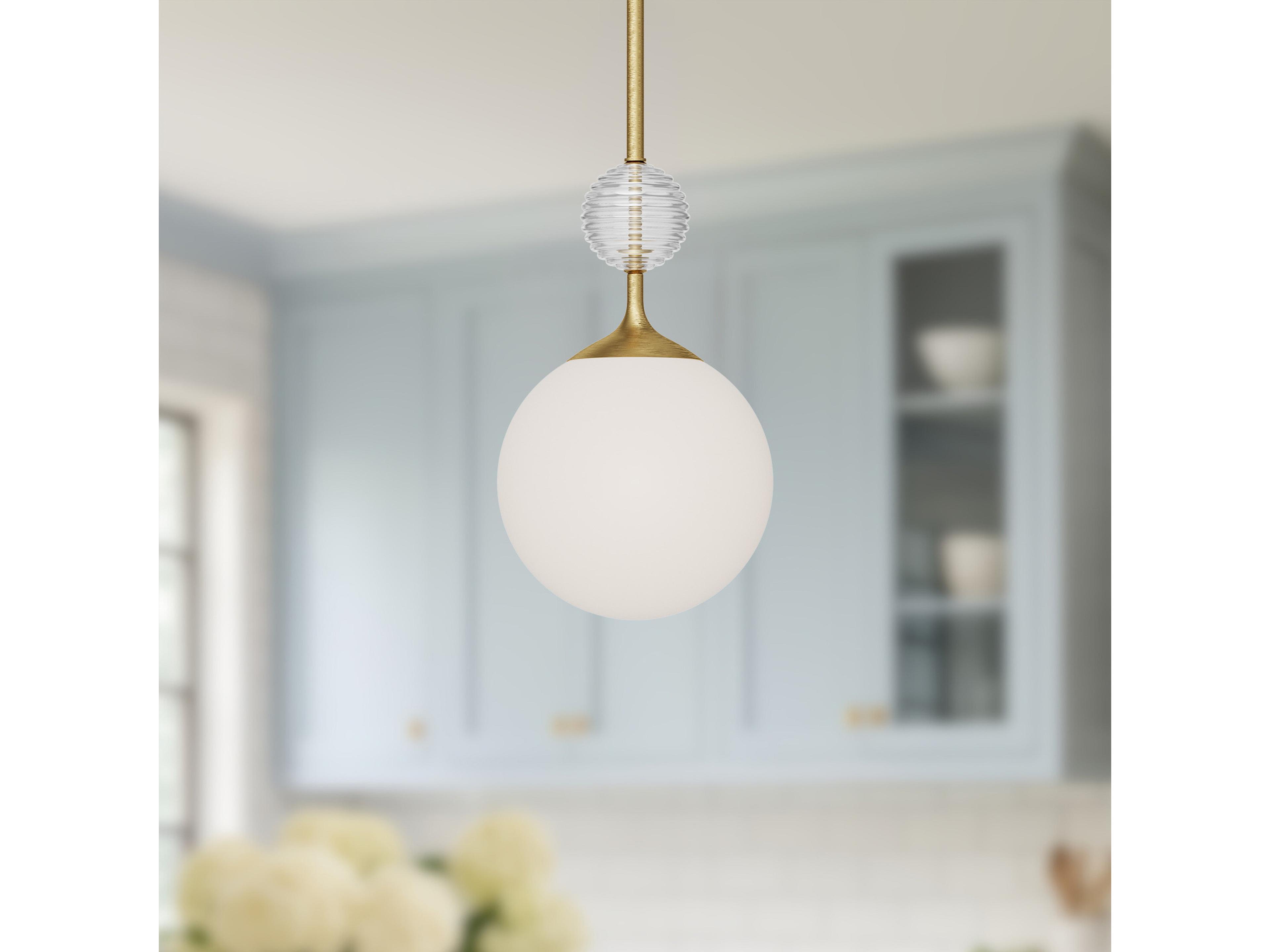 Alora Mood Celia 1-Light Brushed Gold Globe Mini Pendant