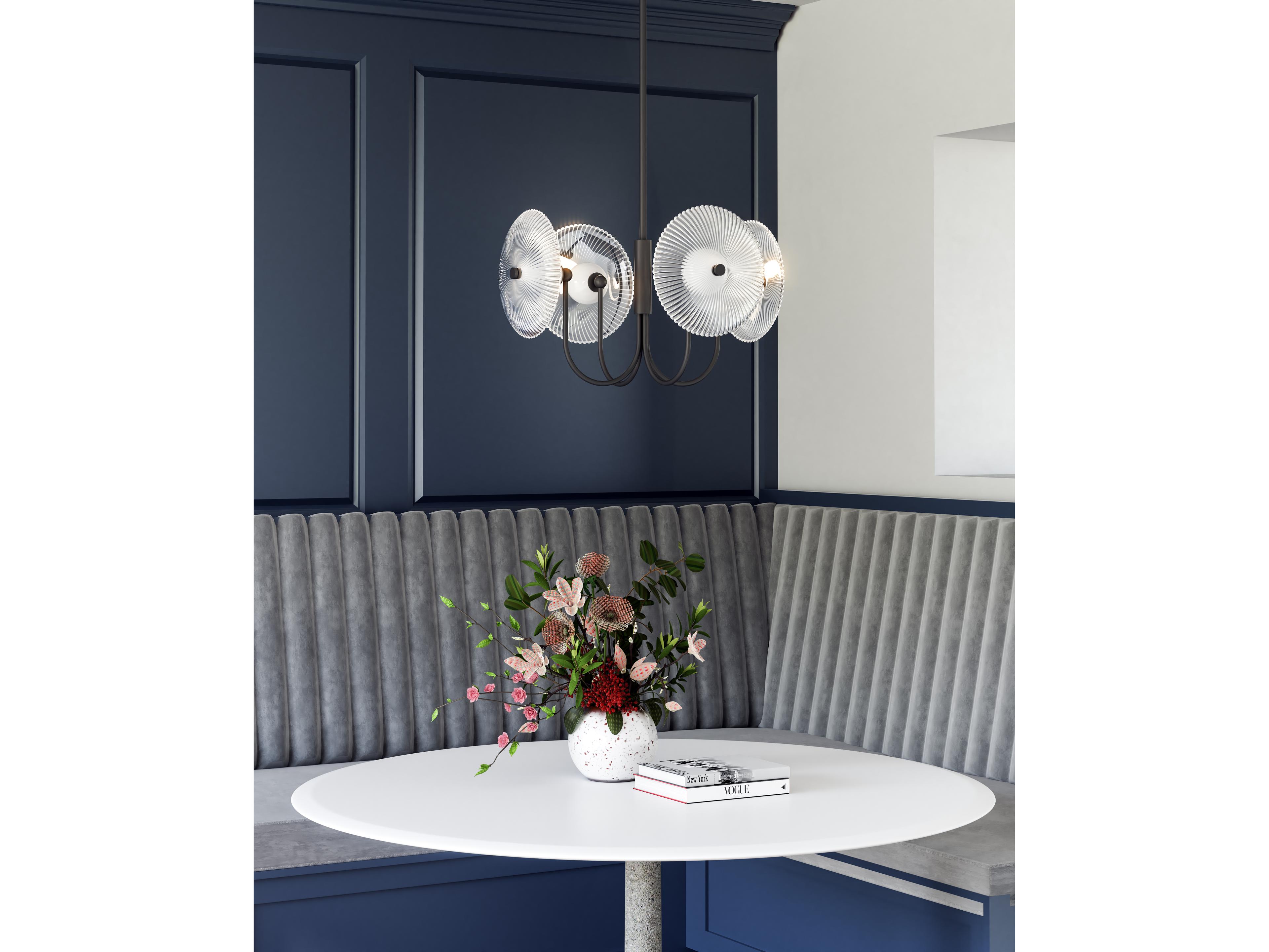 Alora Mood Hera Matte Black Geometric Pendant