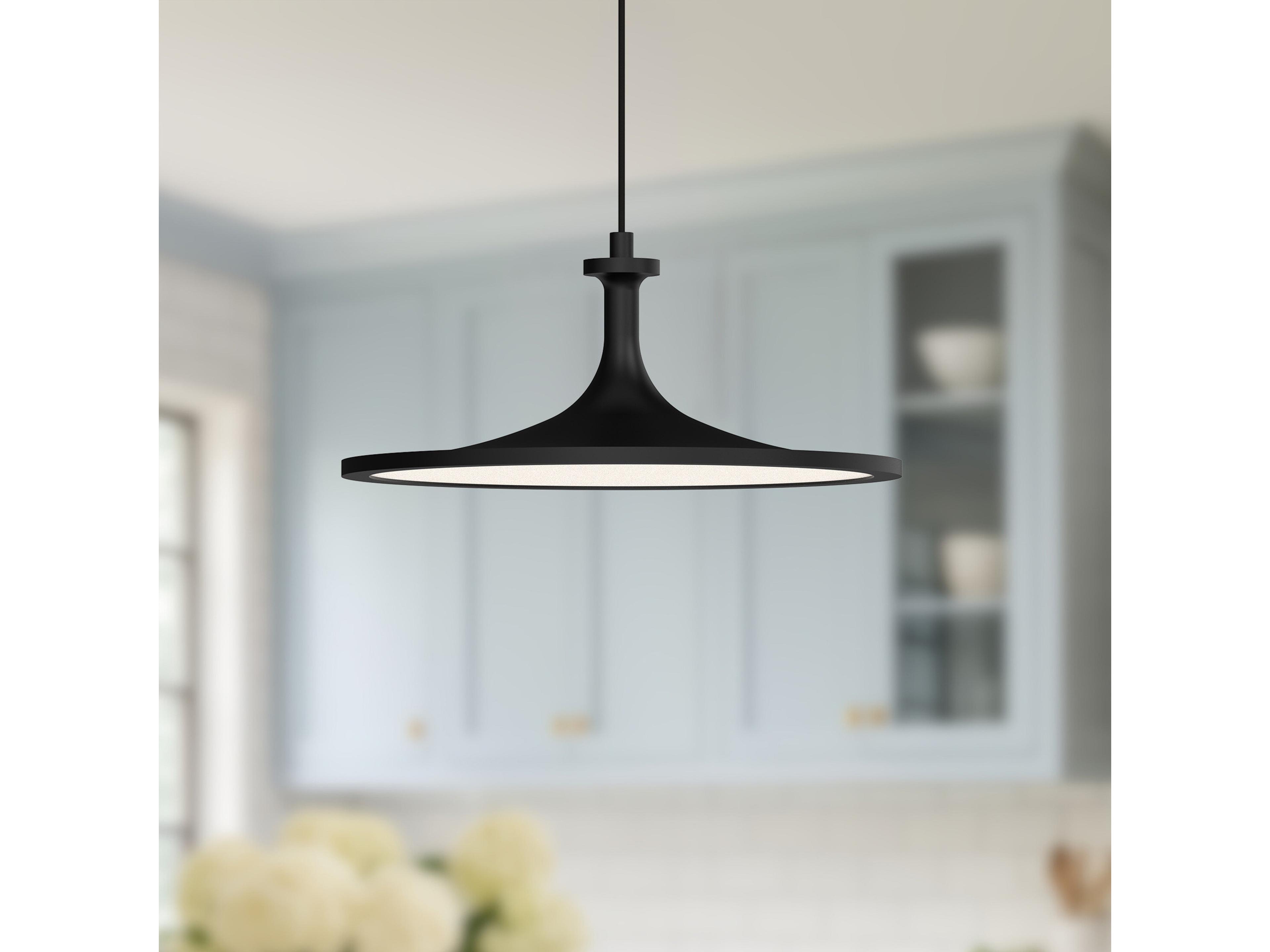 Alora Mood Issa Matte Black Round Mini Pendant