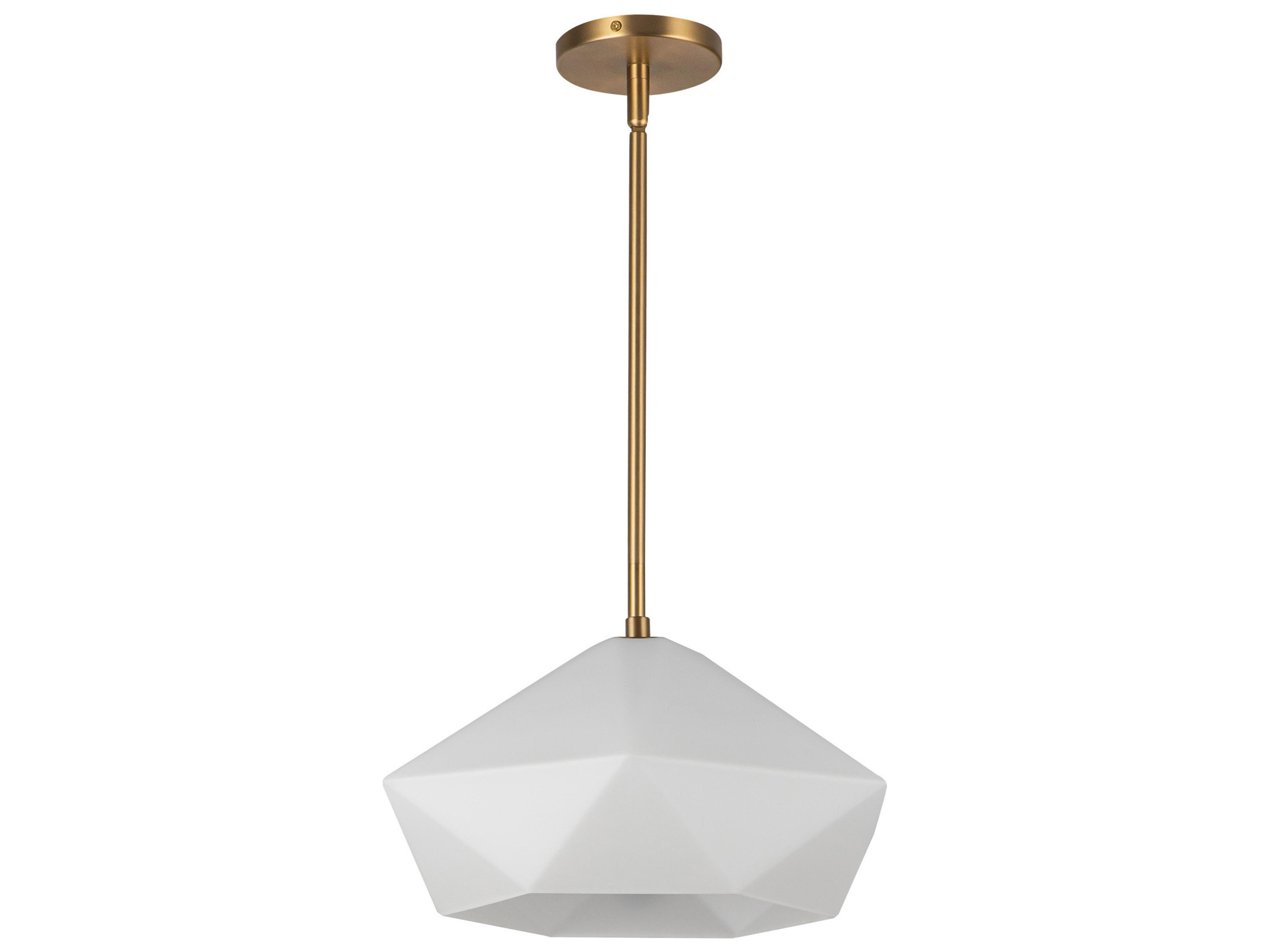 Alora Mood Krysta 1-Light Brushed Gold Geometric Pendant