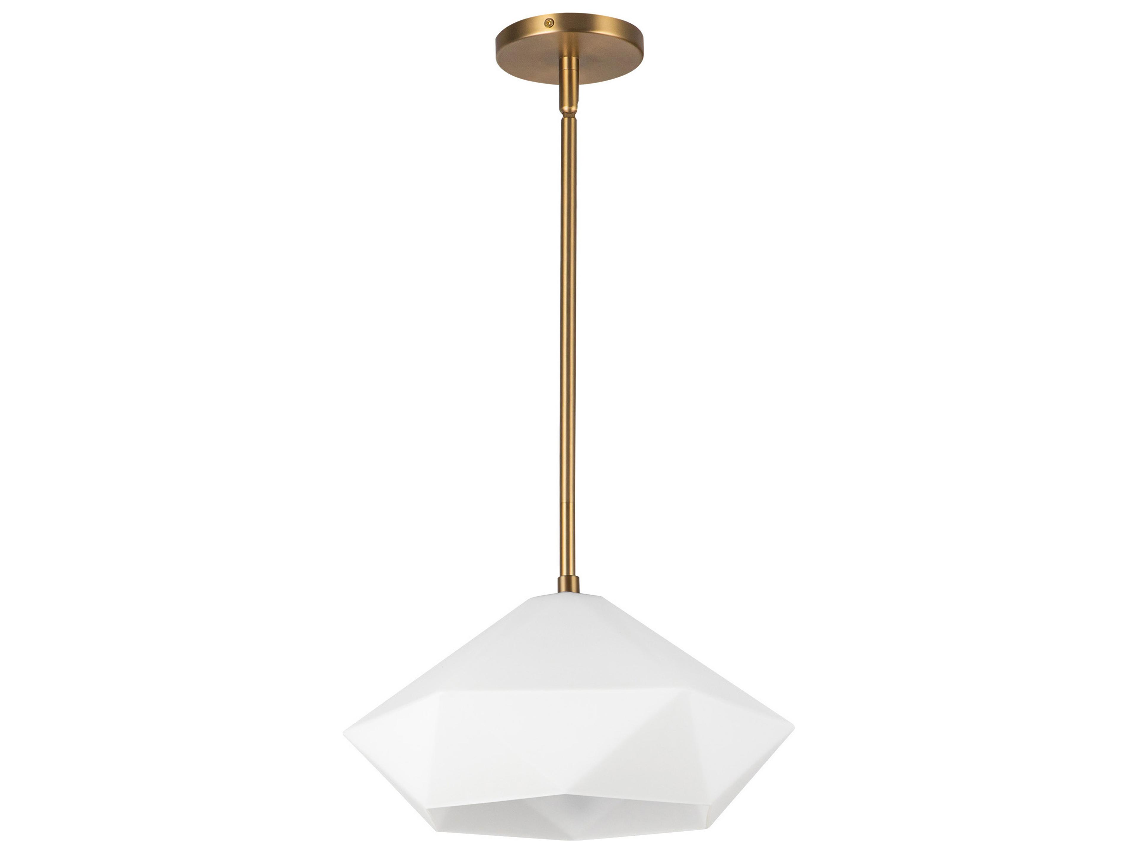 Alora Mood Krysta 1-Light Brushed Gold Geometric Pendant