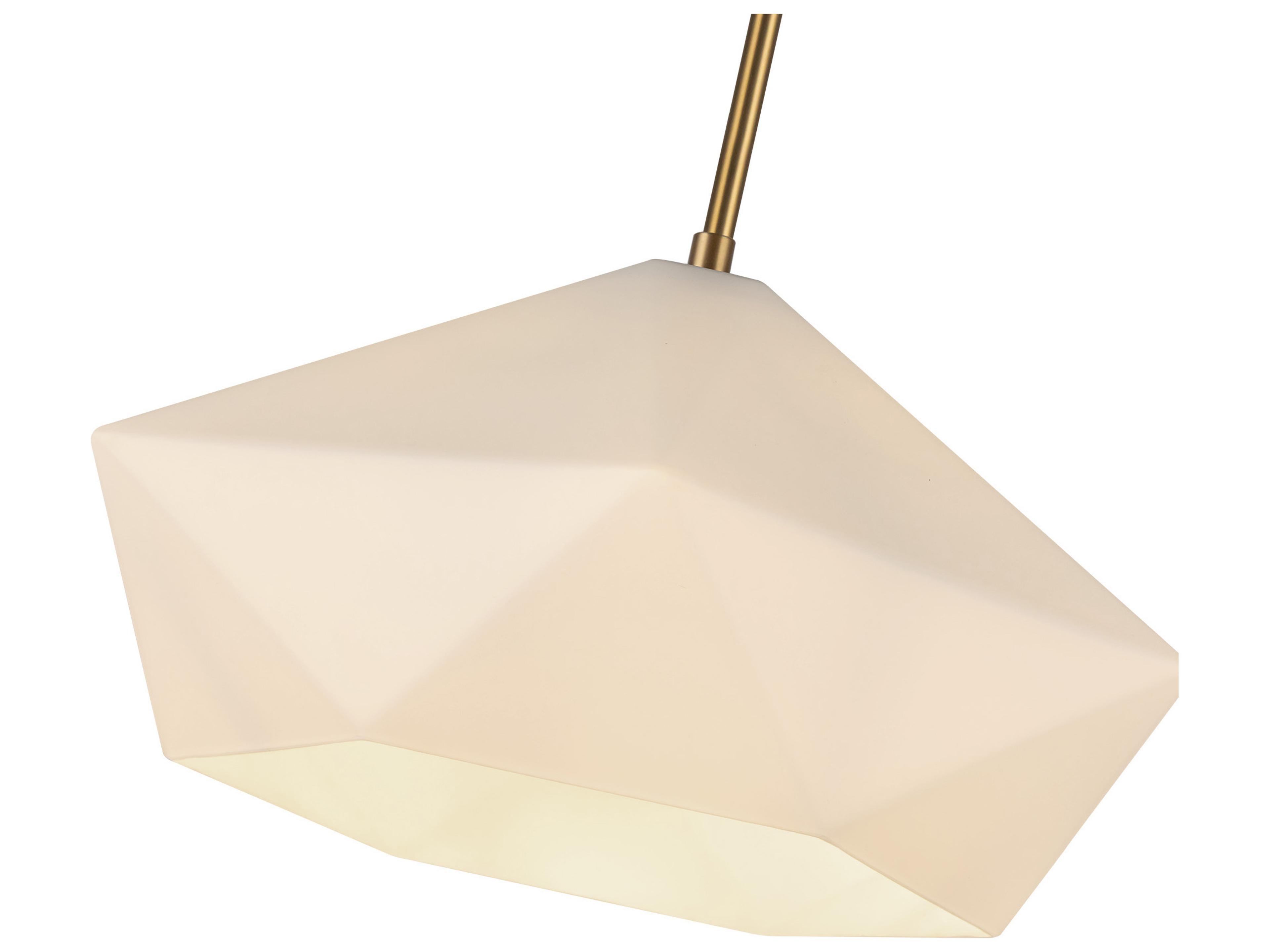 Alora Mood Krysta 1-Light Brushed Gold Geometric Pendant