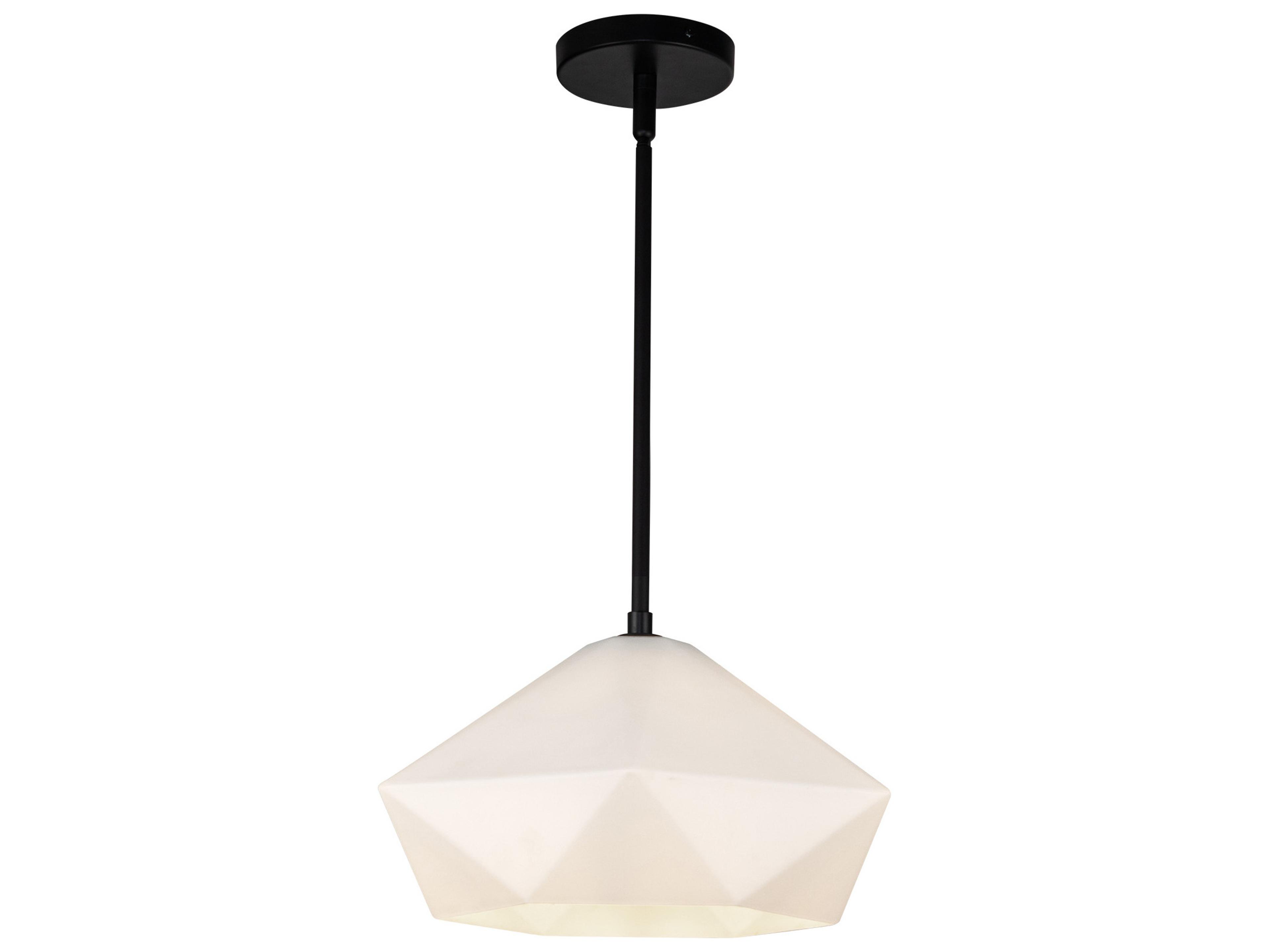 Krysta Pendant Light in Matte Black Modern Geometric