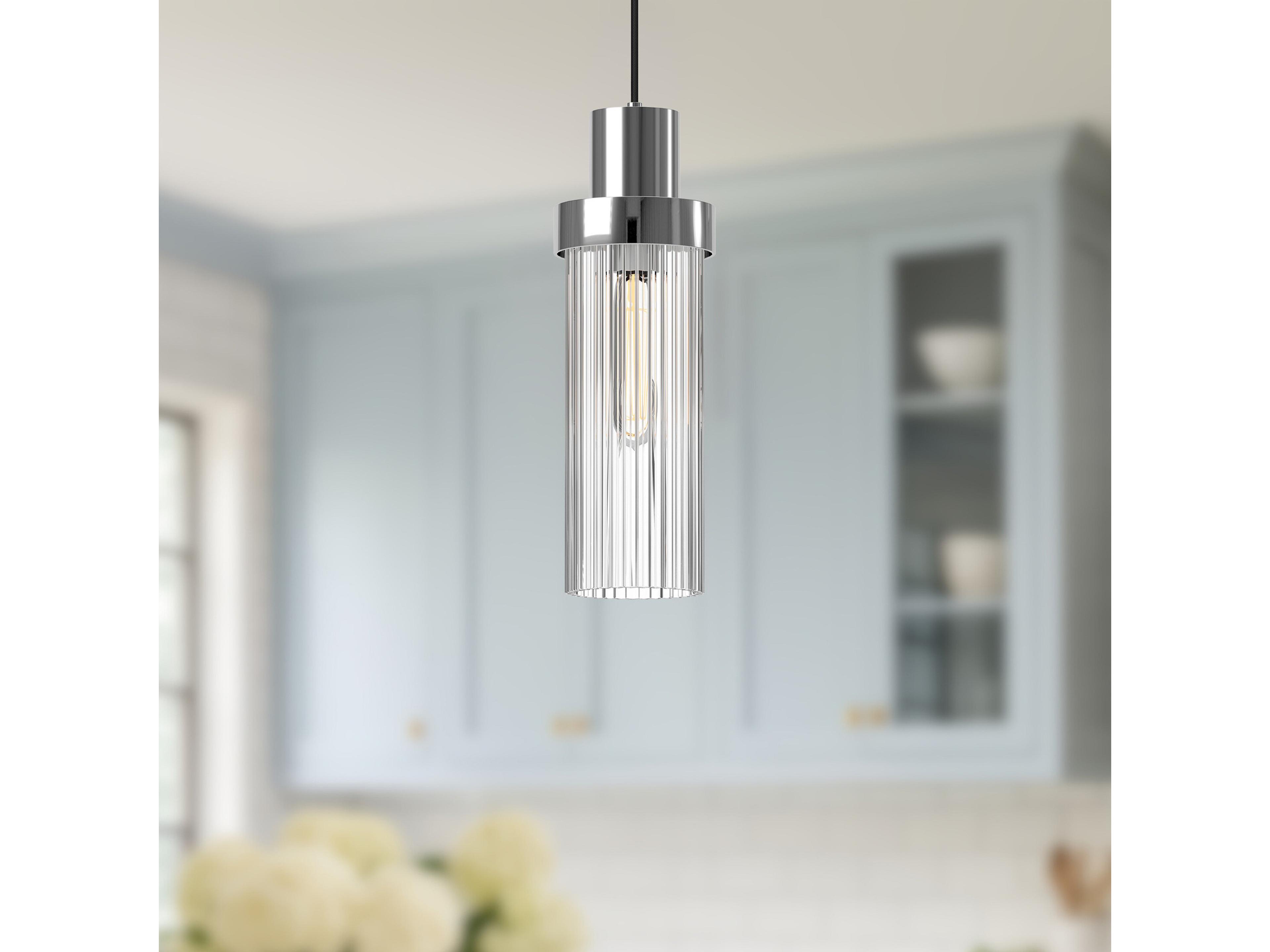 Alora Mood Kent 1-Light Chrome Cylinder Mini Pendant