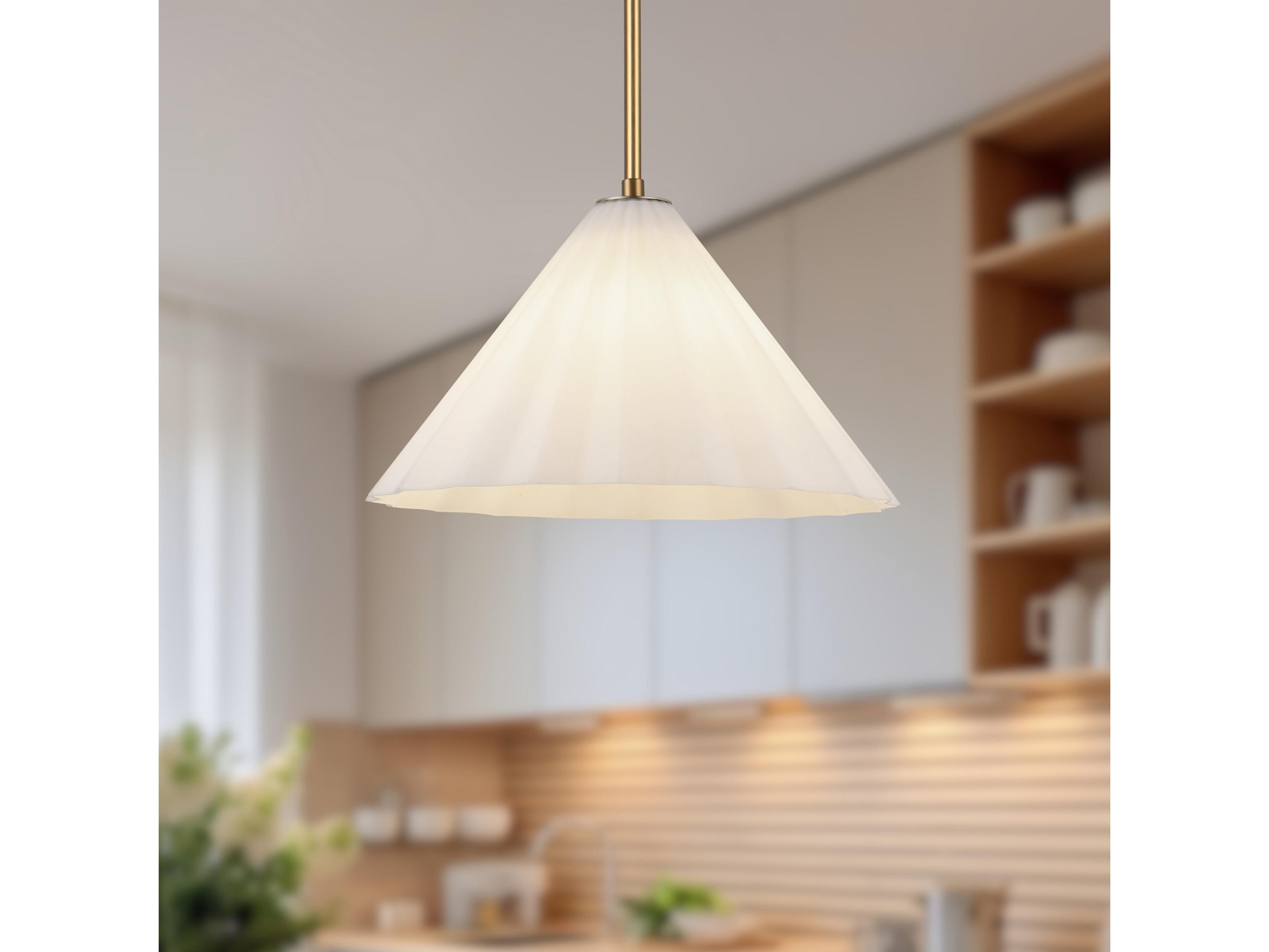 Alora Mood Serena 1-Light Aged Gold Pendant