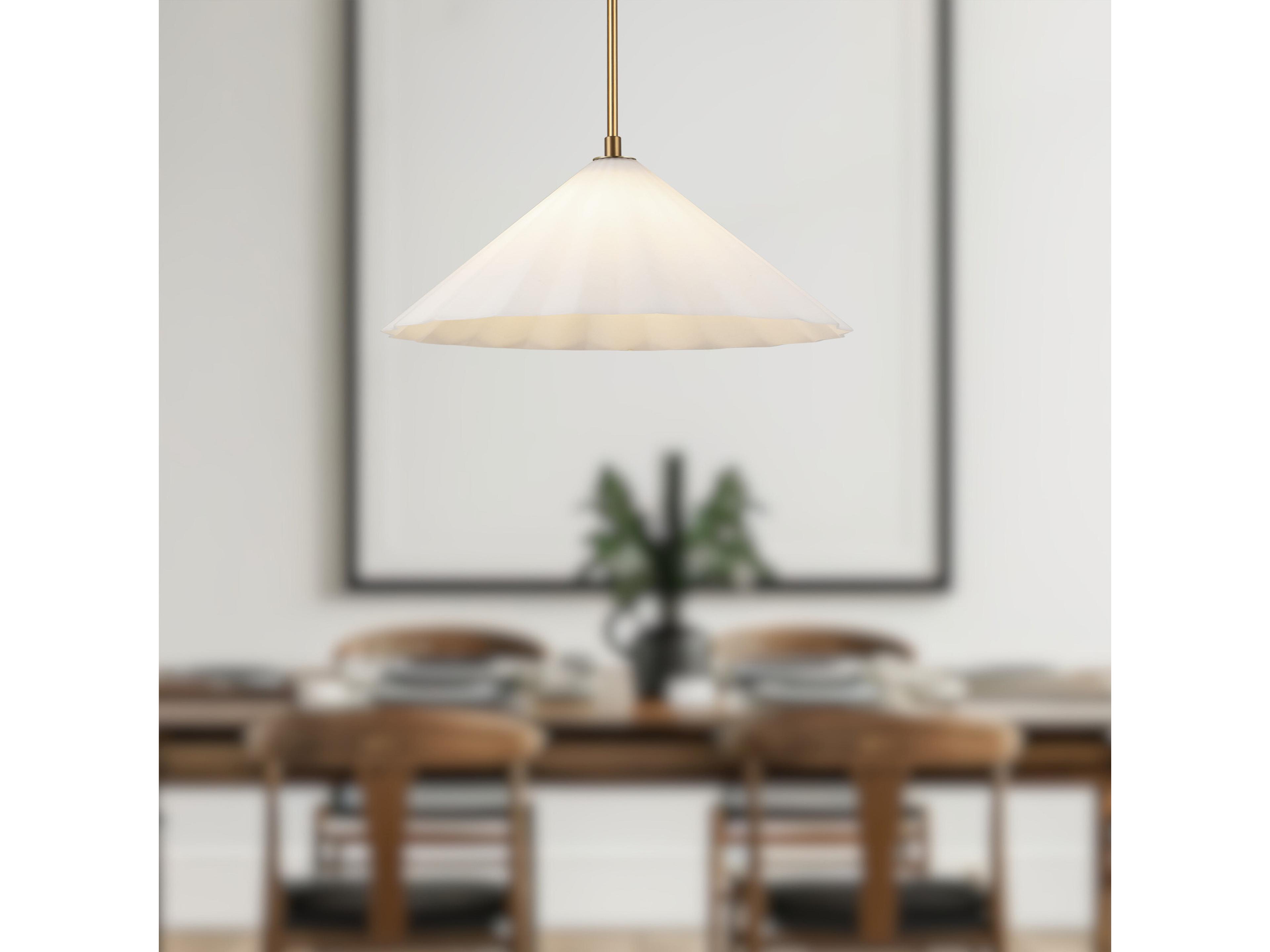 Alora Mood Serena 1-Light Aged Gold Pendant