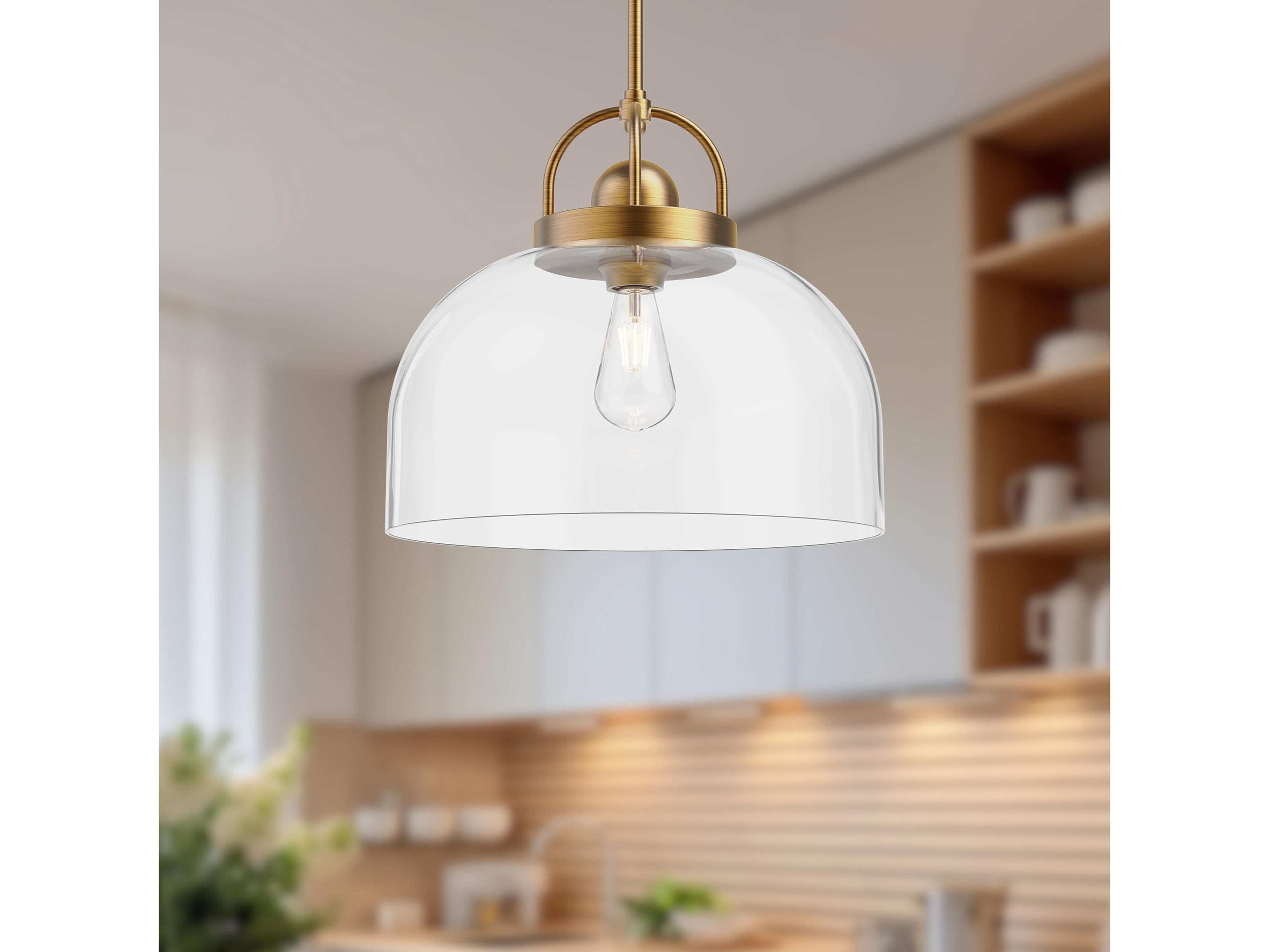 Alora Mood Lancaster 1-Light Aged Gold Pendant