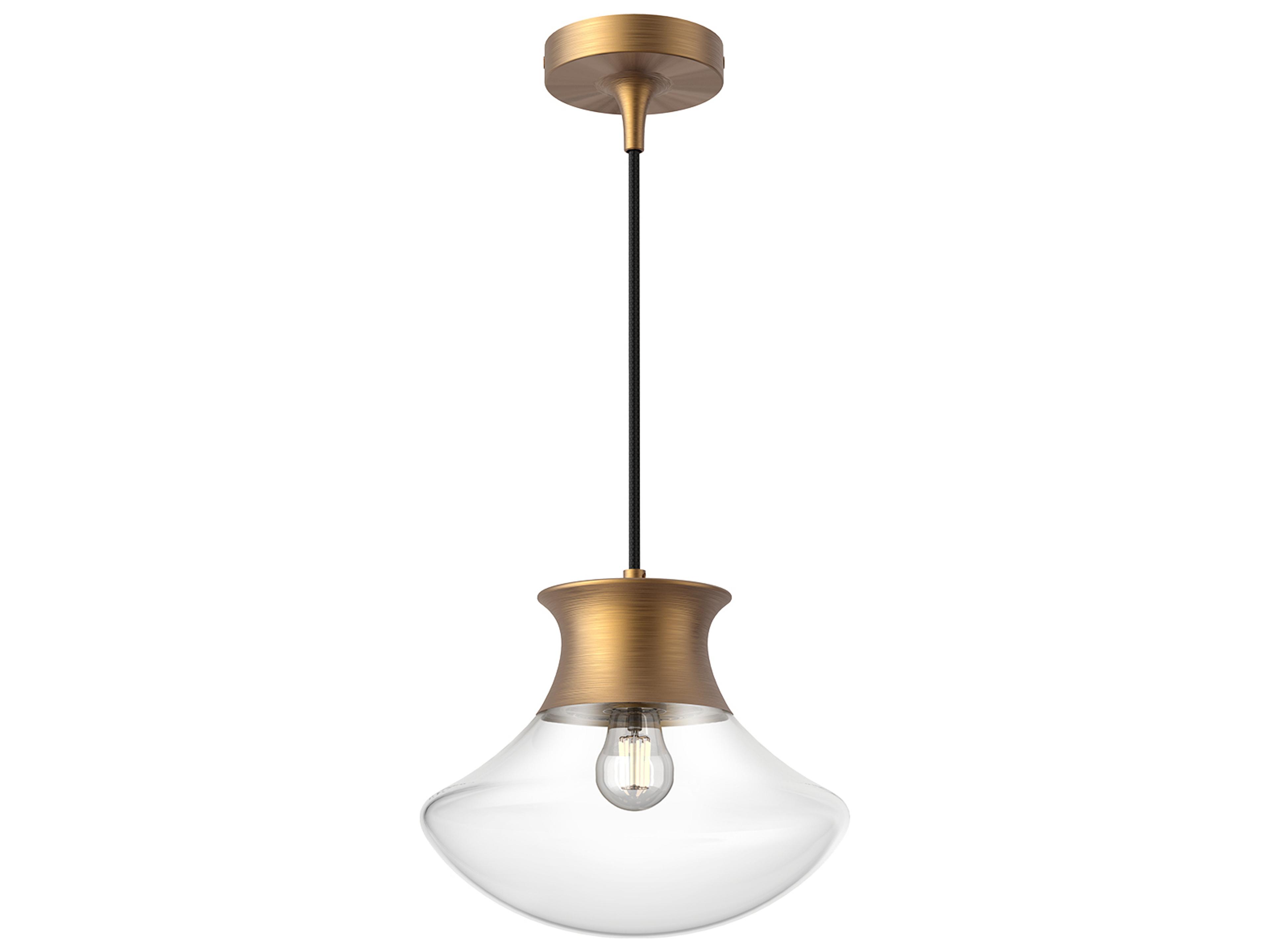 Marcel Pendant Light Aged Gold with Clear Glass