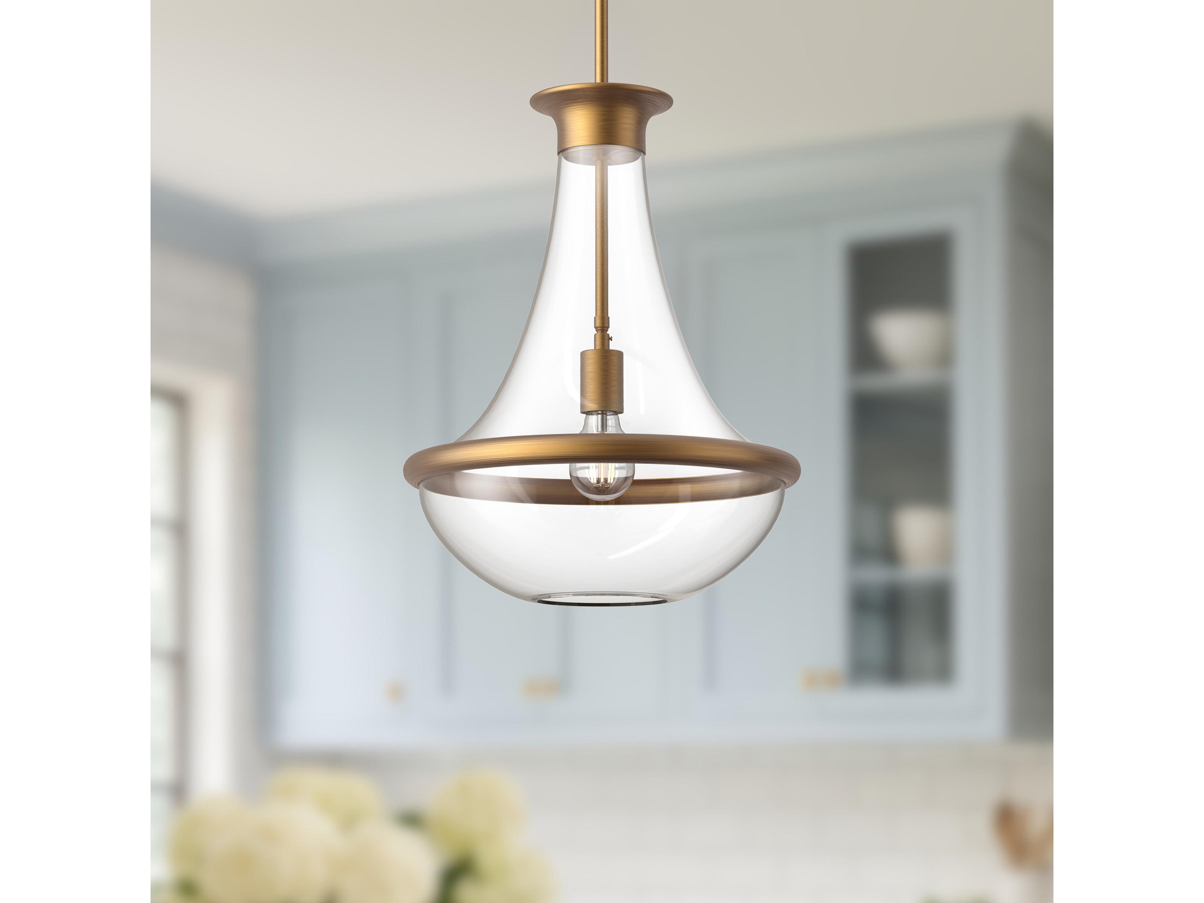 Alora Mood Marcel 1-Light Aged Gold Mini Pendant