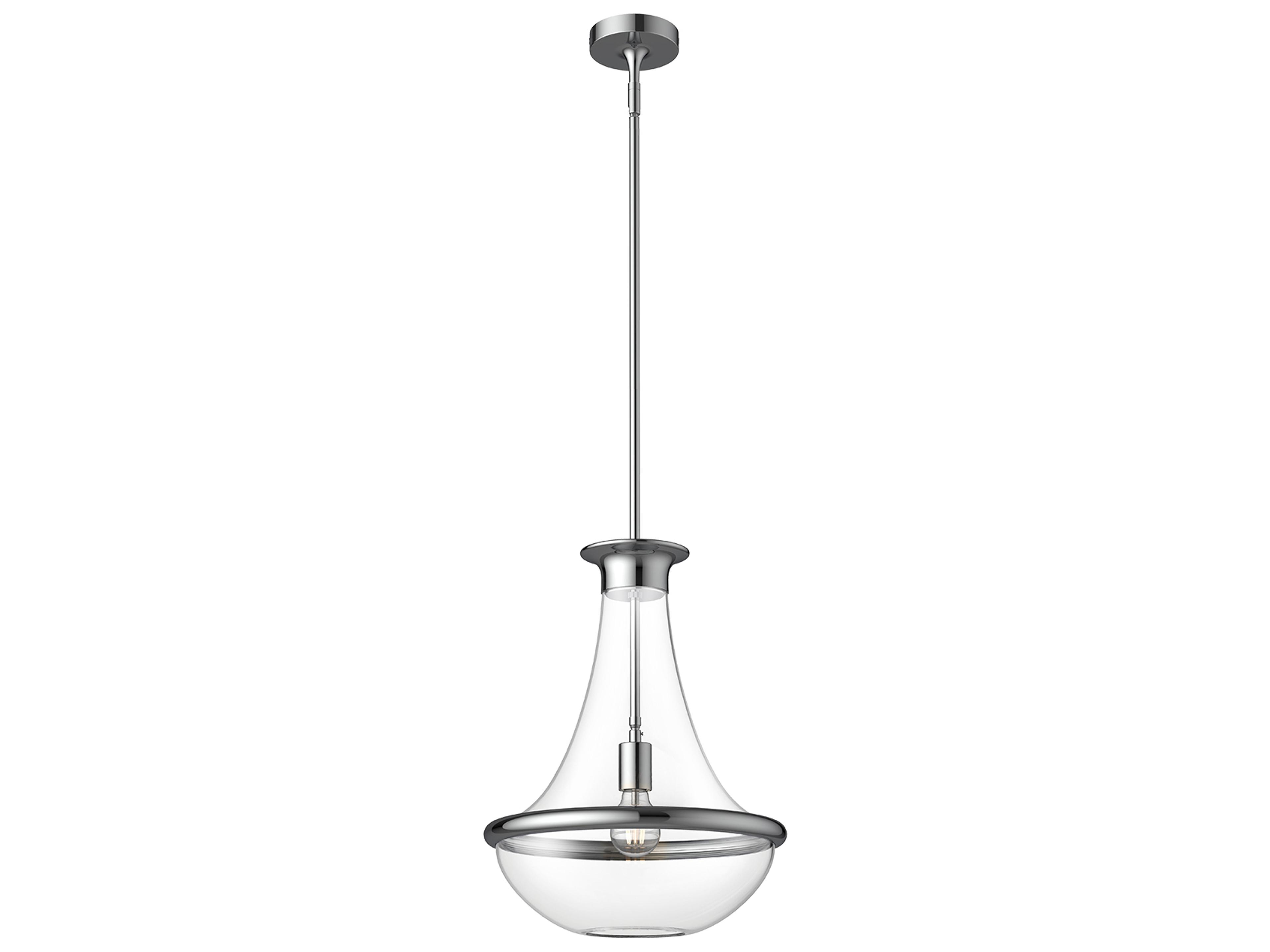 Marcel Pendant Light in Chrome with Clear Glass